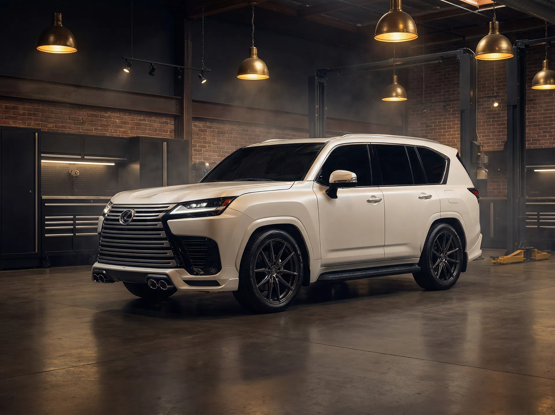 Lexus LX with custom wheels
