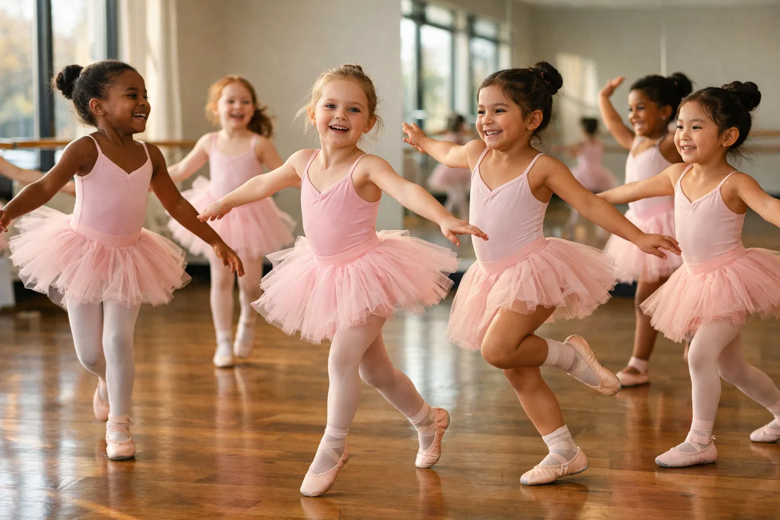 Crianças dançando ballet