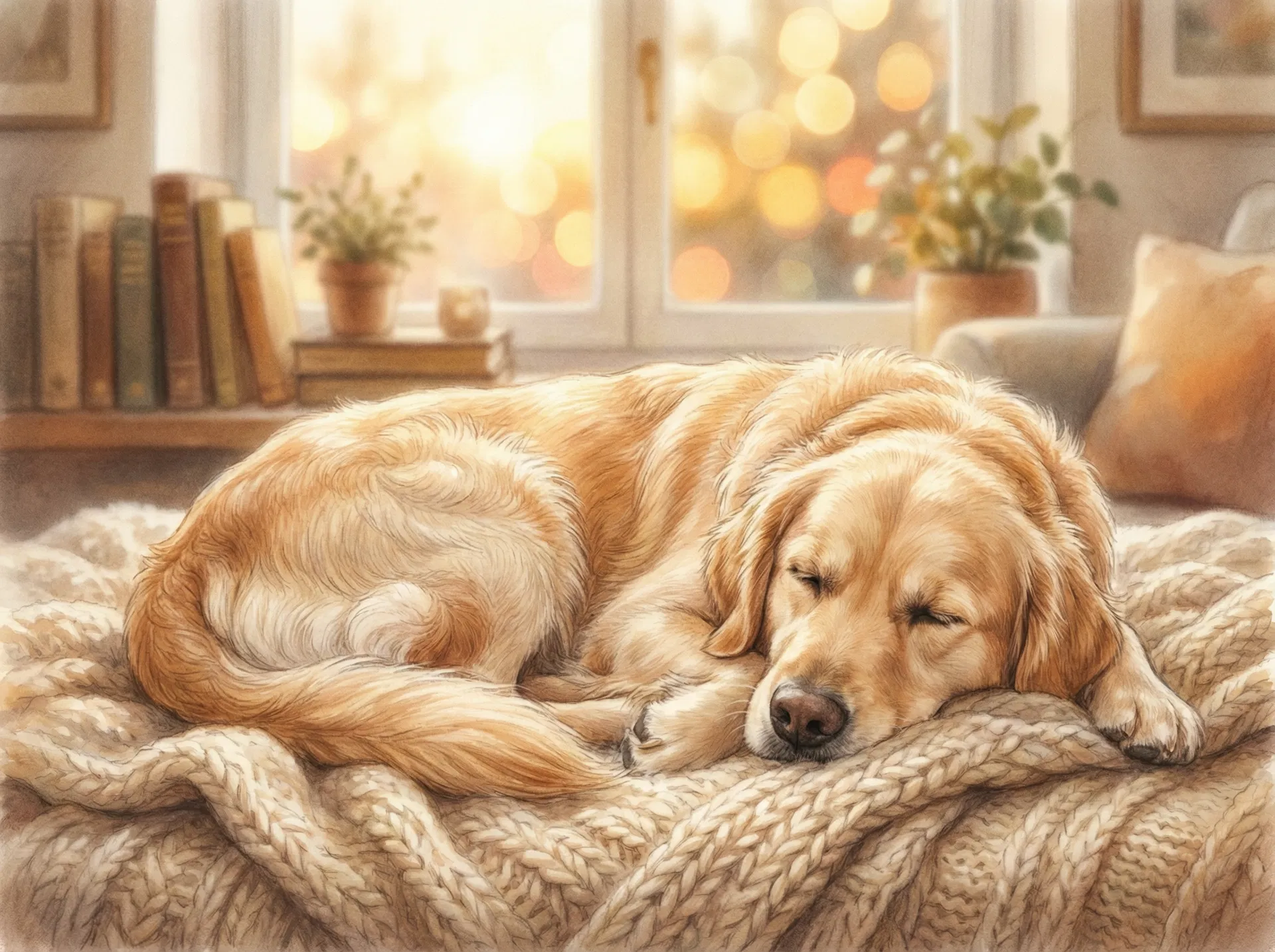 Peaceful pet resting