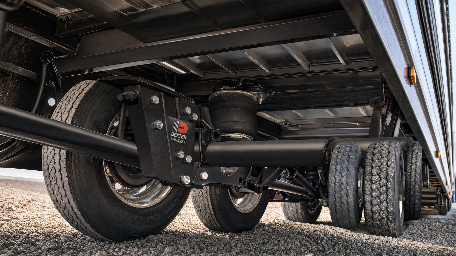 Heavy-duty Dexter axles and suspension system