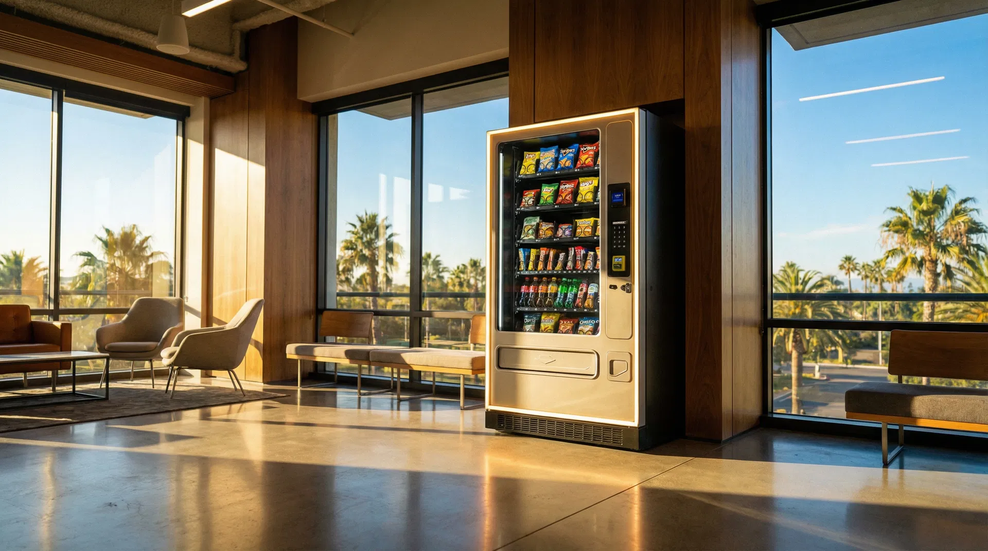 Free vending machine service in Bakersfield, Fresno, Visalia and Central California — BMFS Vending LLC provides snack, drink, coffee and healthy vending machines at no cost to businesses
