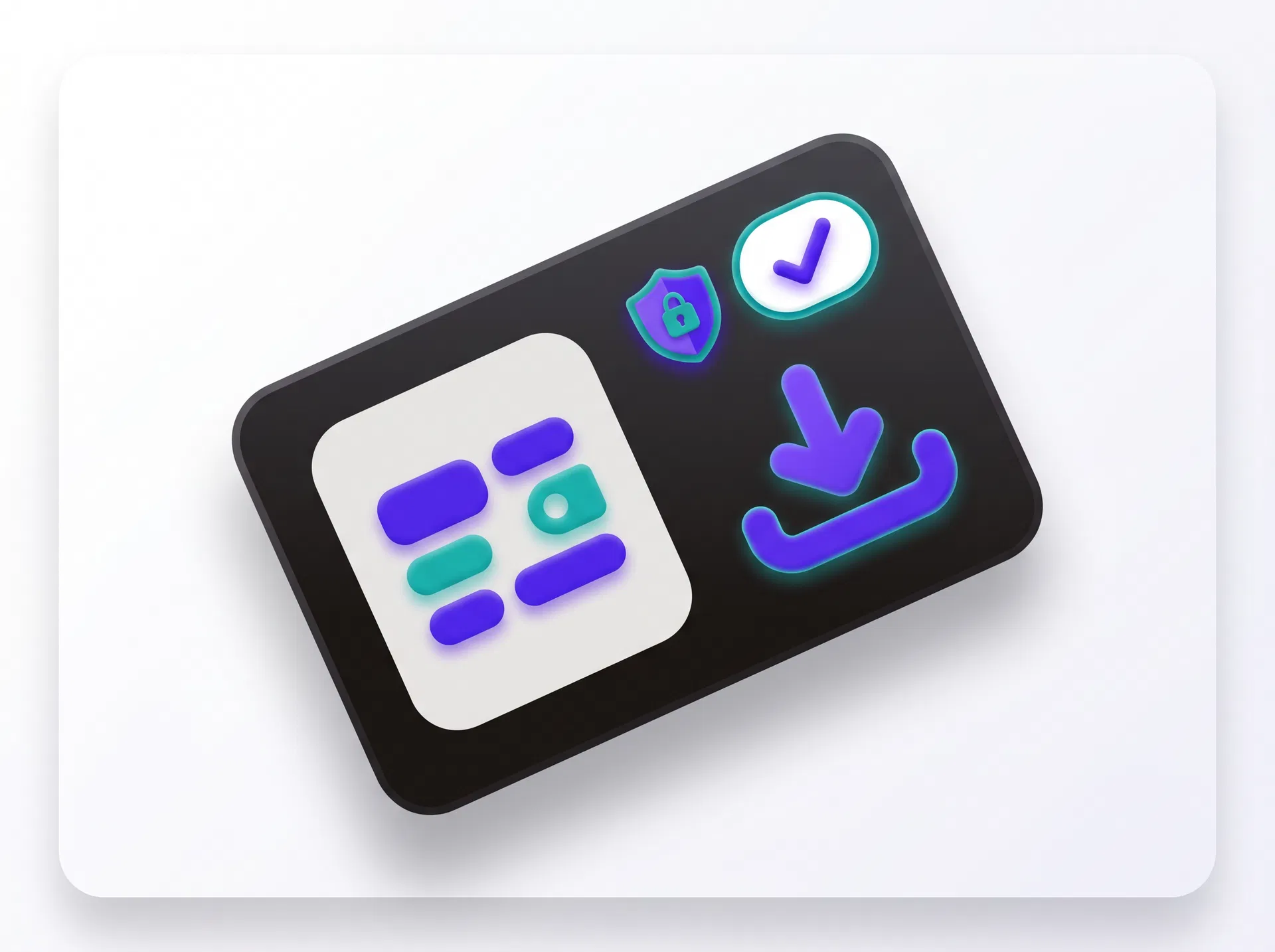 Secure Windows download card illustration