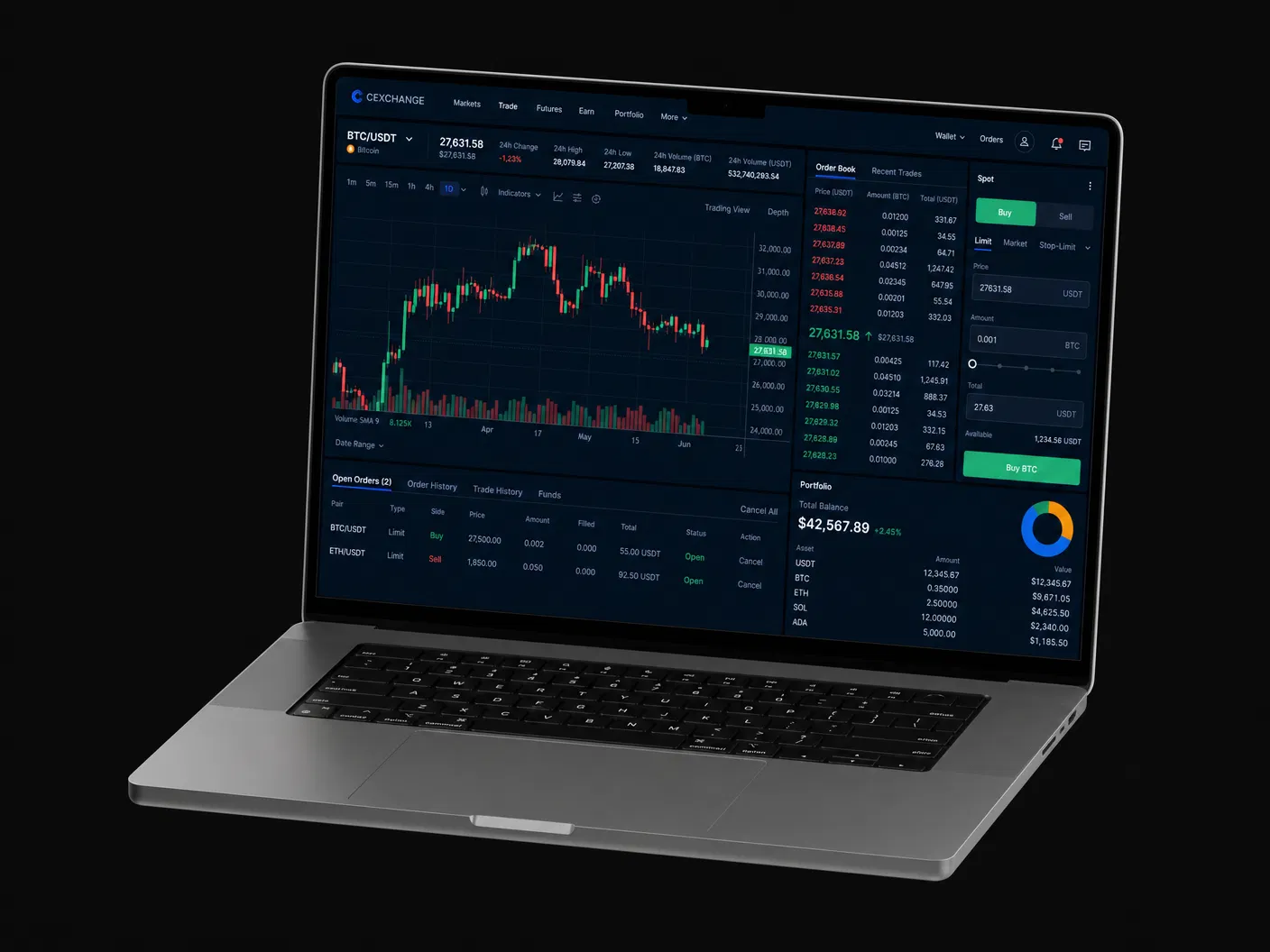 Phemex Desktop App trading interface