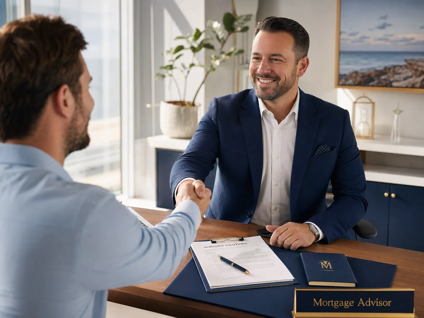 OceanPrime Mortgage advisor meeting with client