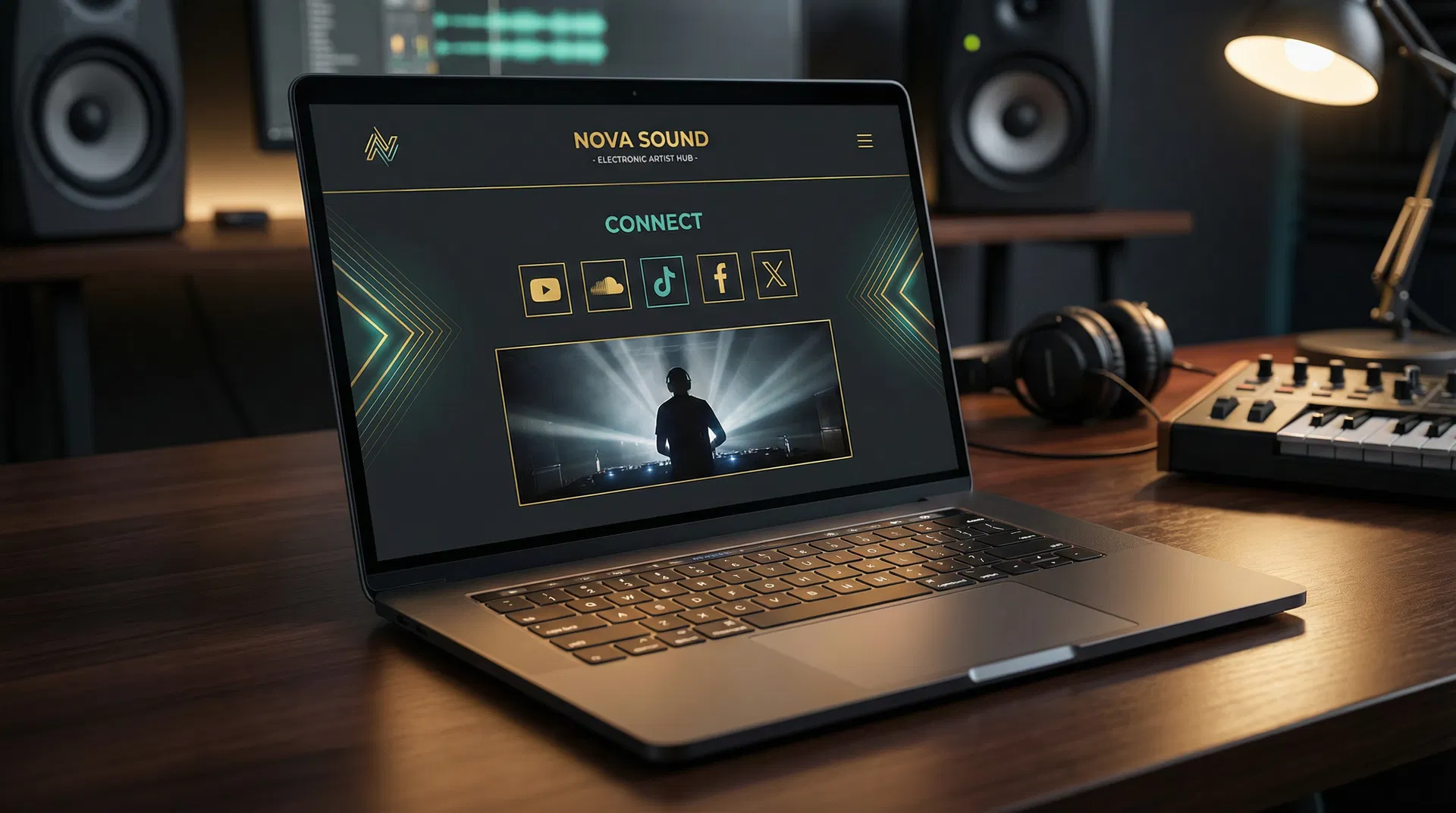 Music artist hub website example