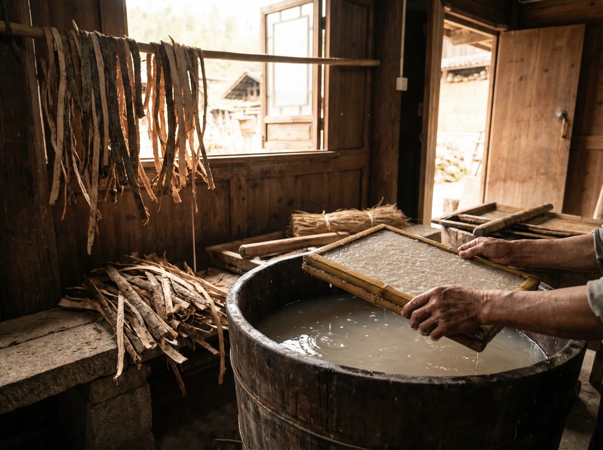 Traditional papermaking