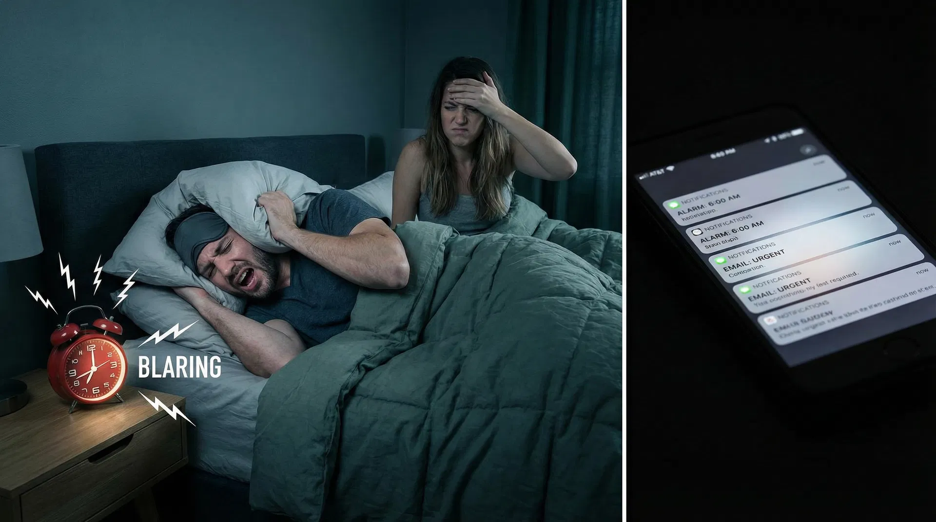 Couple disturbed by alarm