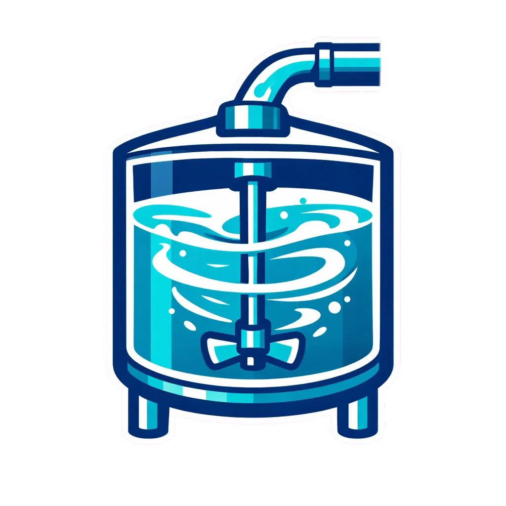 Beverage batching and blending service icon - mixing tank