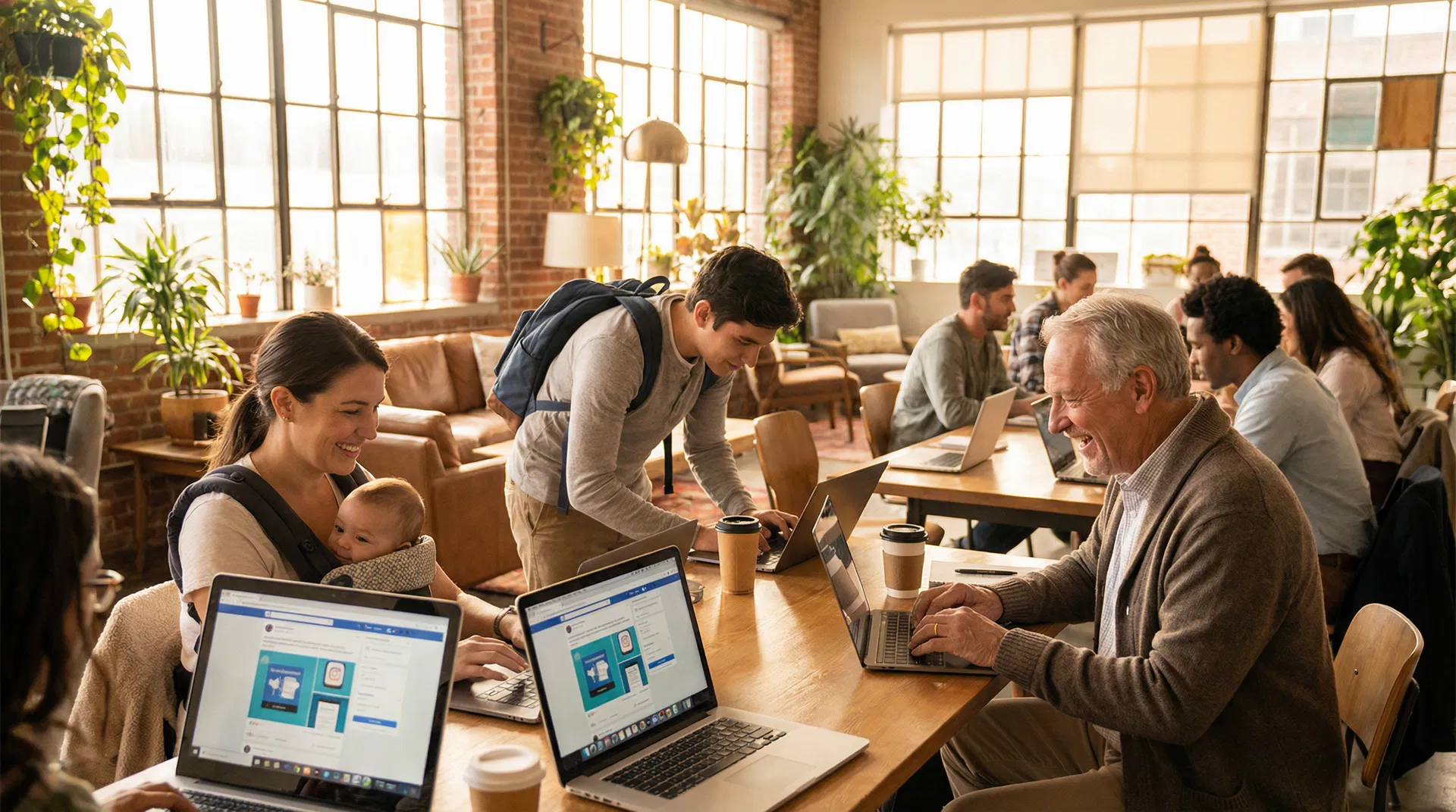 Různí lidé pracují na PPC kampaních