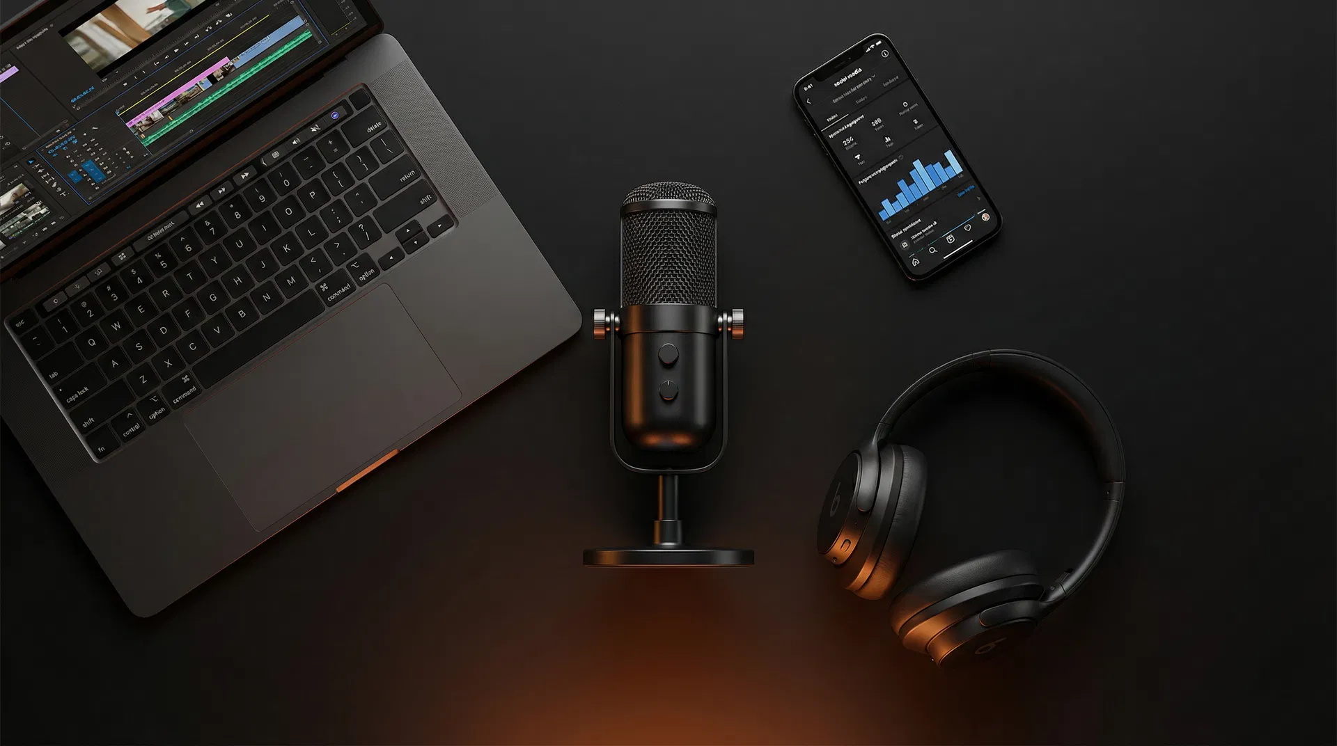 Podcast production setup