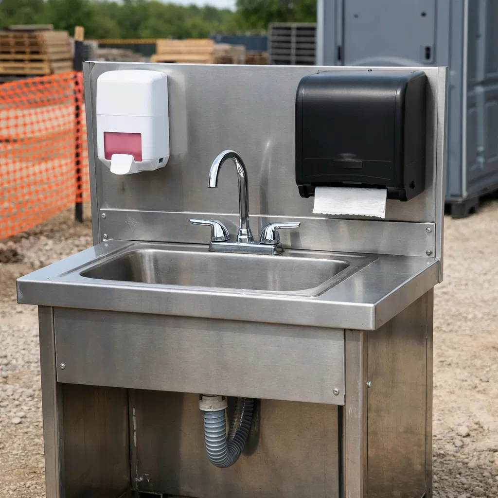 Standard hand washing station for construction sites and events