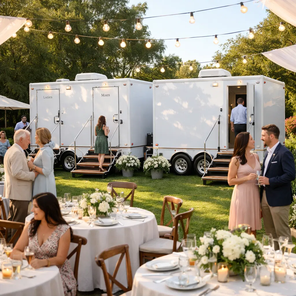 Luxury restroom trailers for events