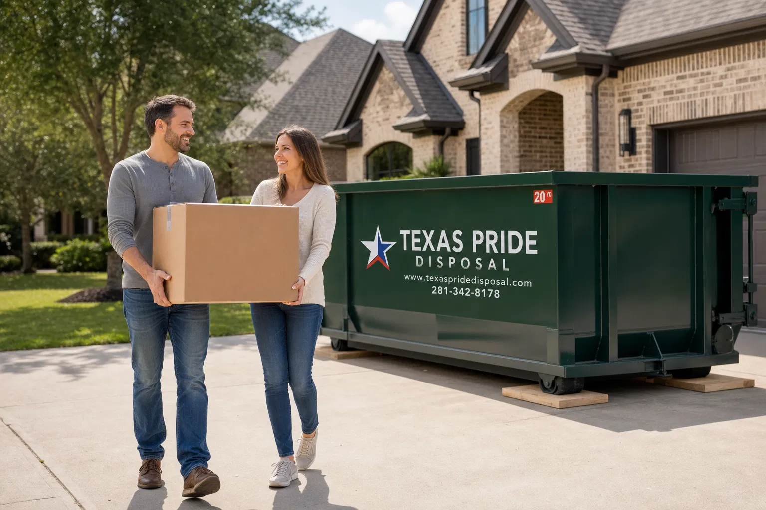 20 Yard Bin Rental for Residential Cleanout in Houston