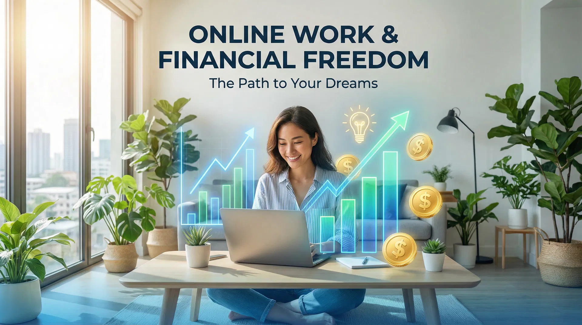 العمل الأونلاين: دليلك الشامل للاستقلال المالي من المنزل 2024