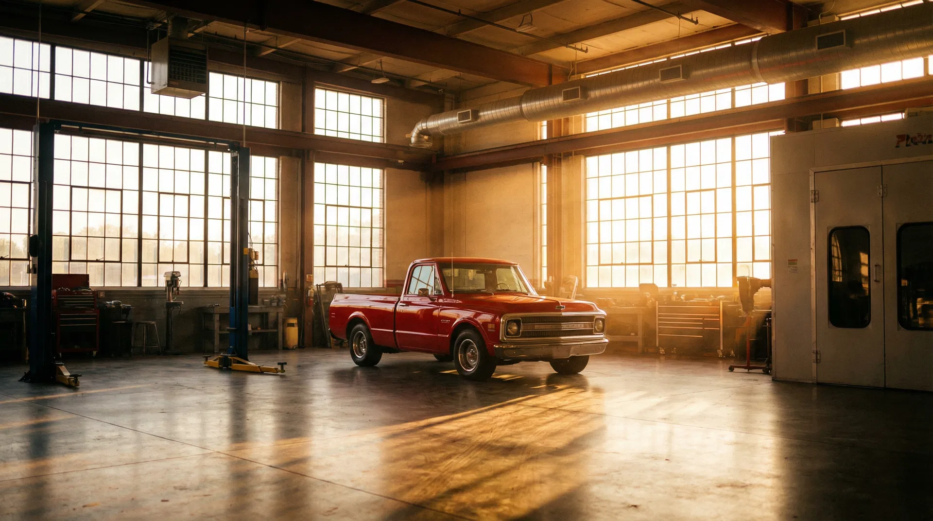 Sunshine Custom Paint & Body shop interior