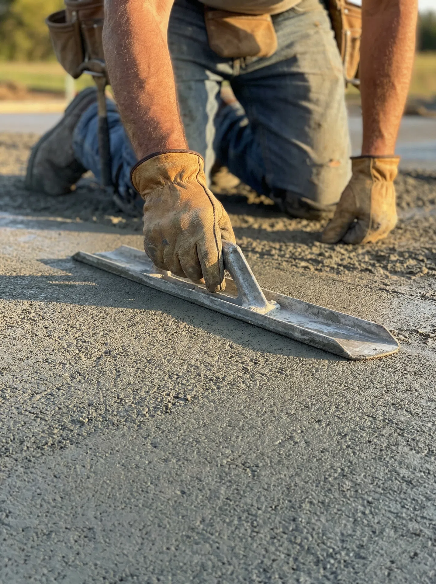 Miles Concrete craftsman finishing concrete