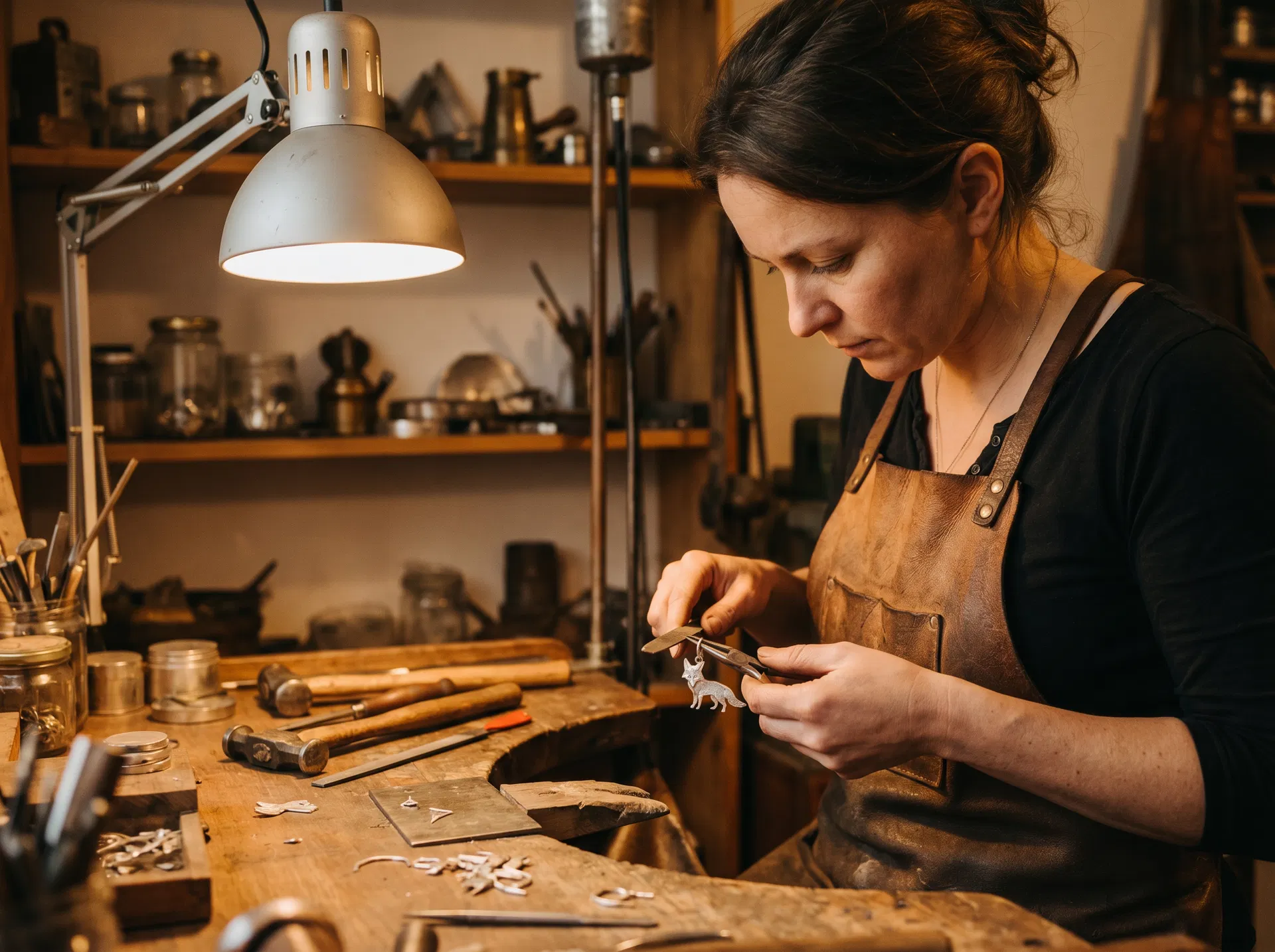 Our artisan at work in the workshop