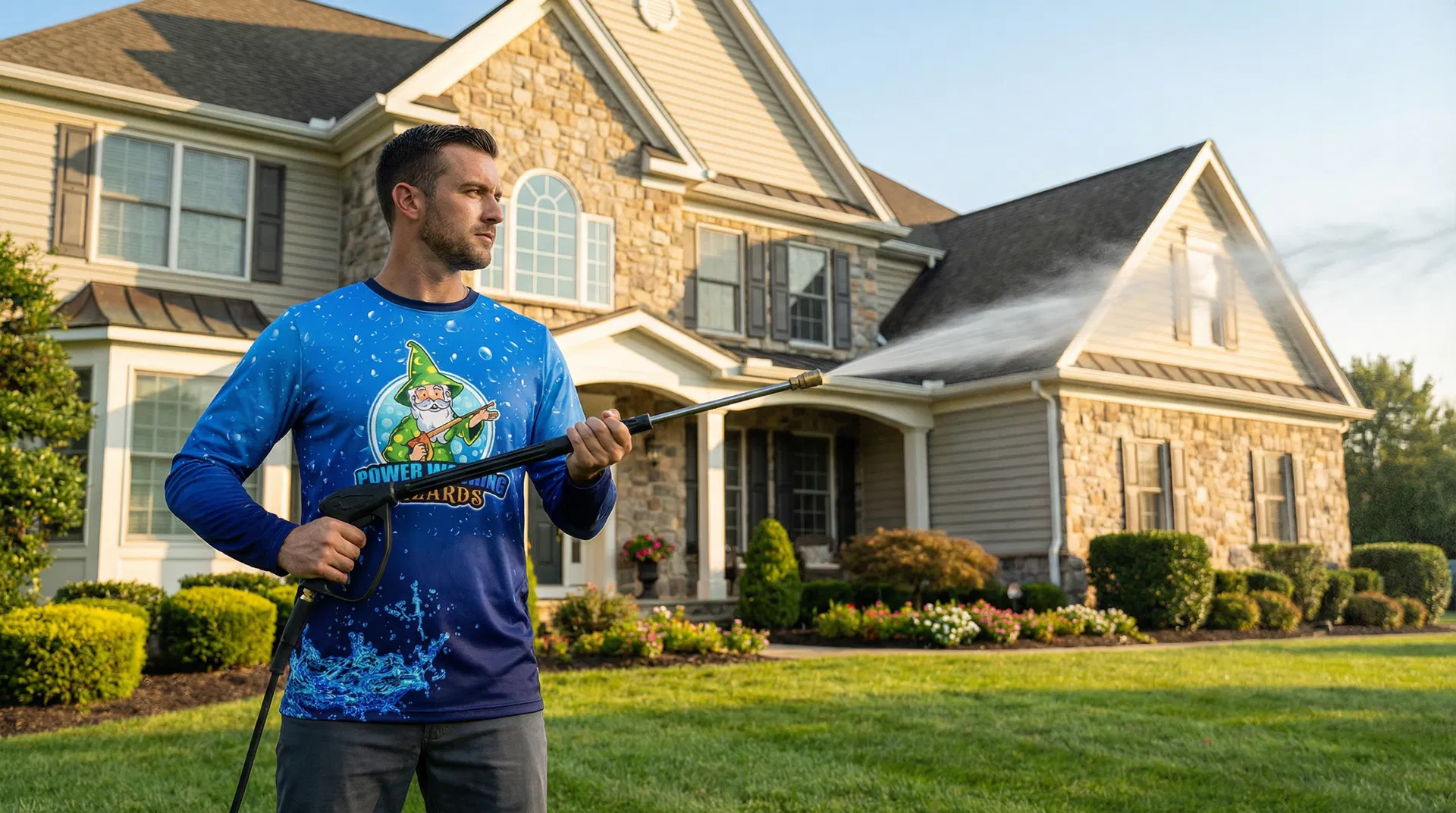 Professional power washing and soft wash services in Doylestown PA 18901 - Power Washing Wizards