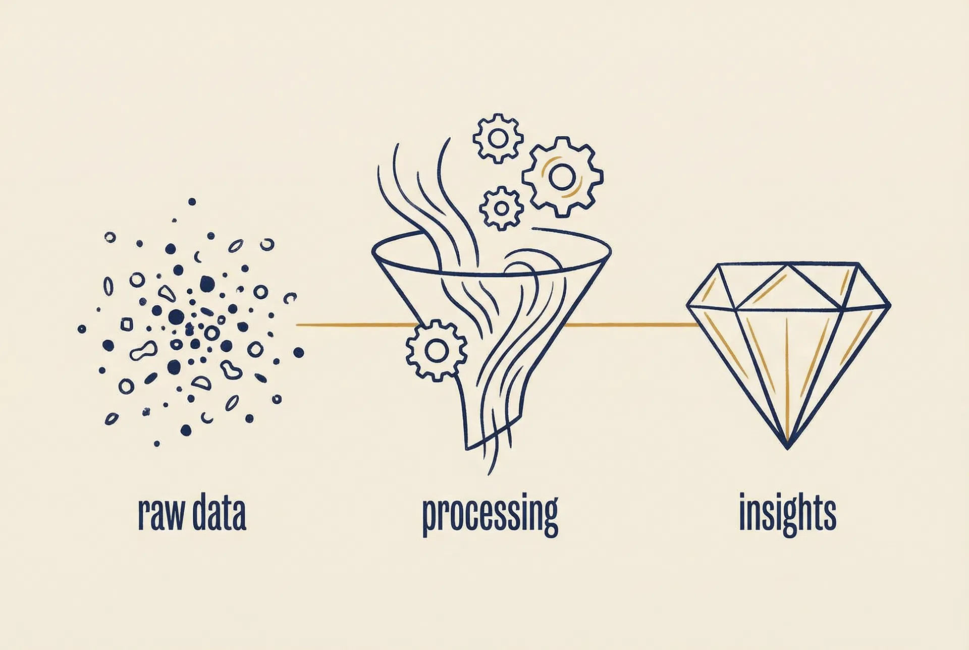 From raw data to processing to insights