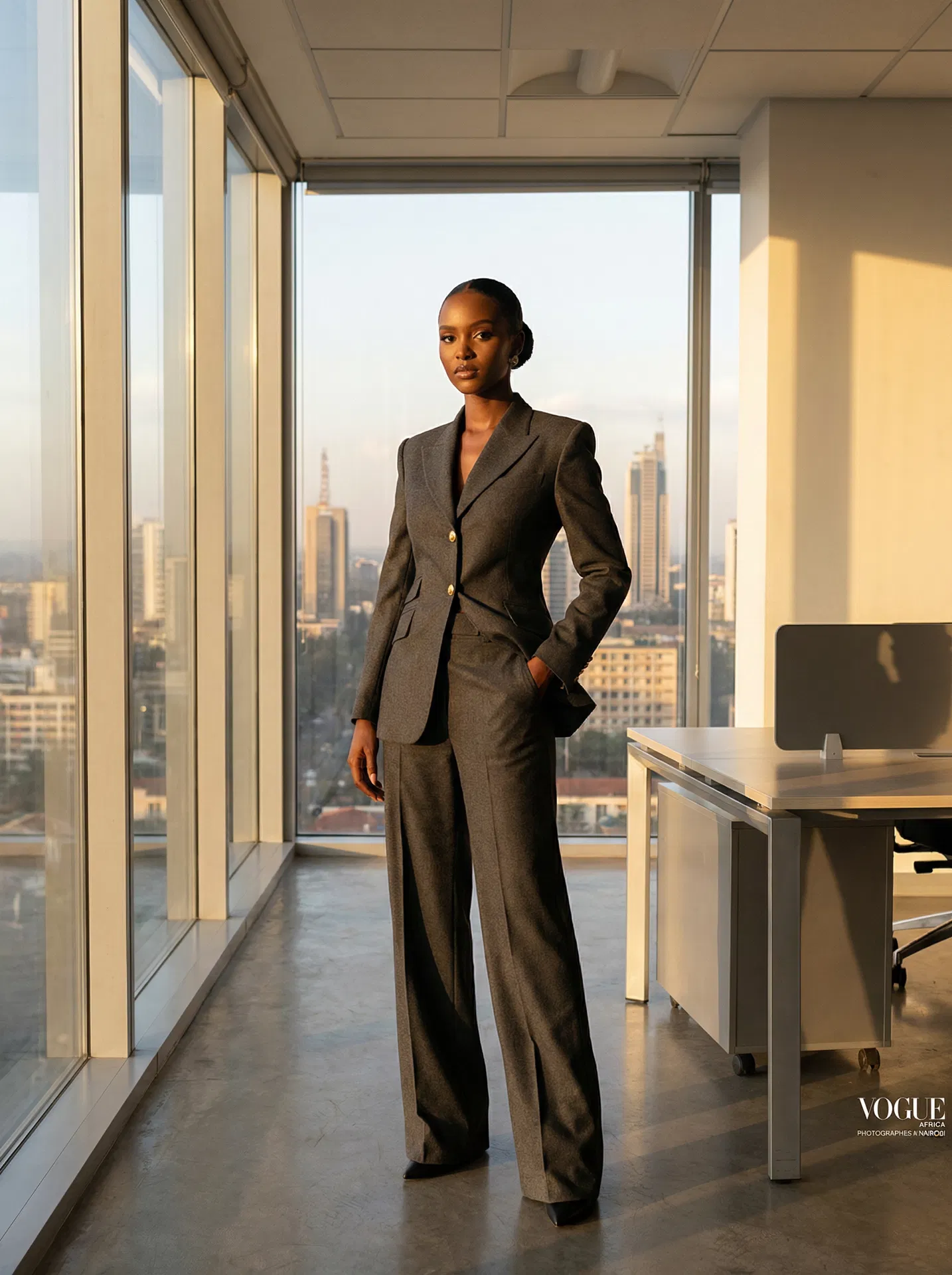 Charcoal Grey Power Suit