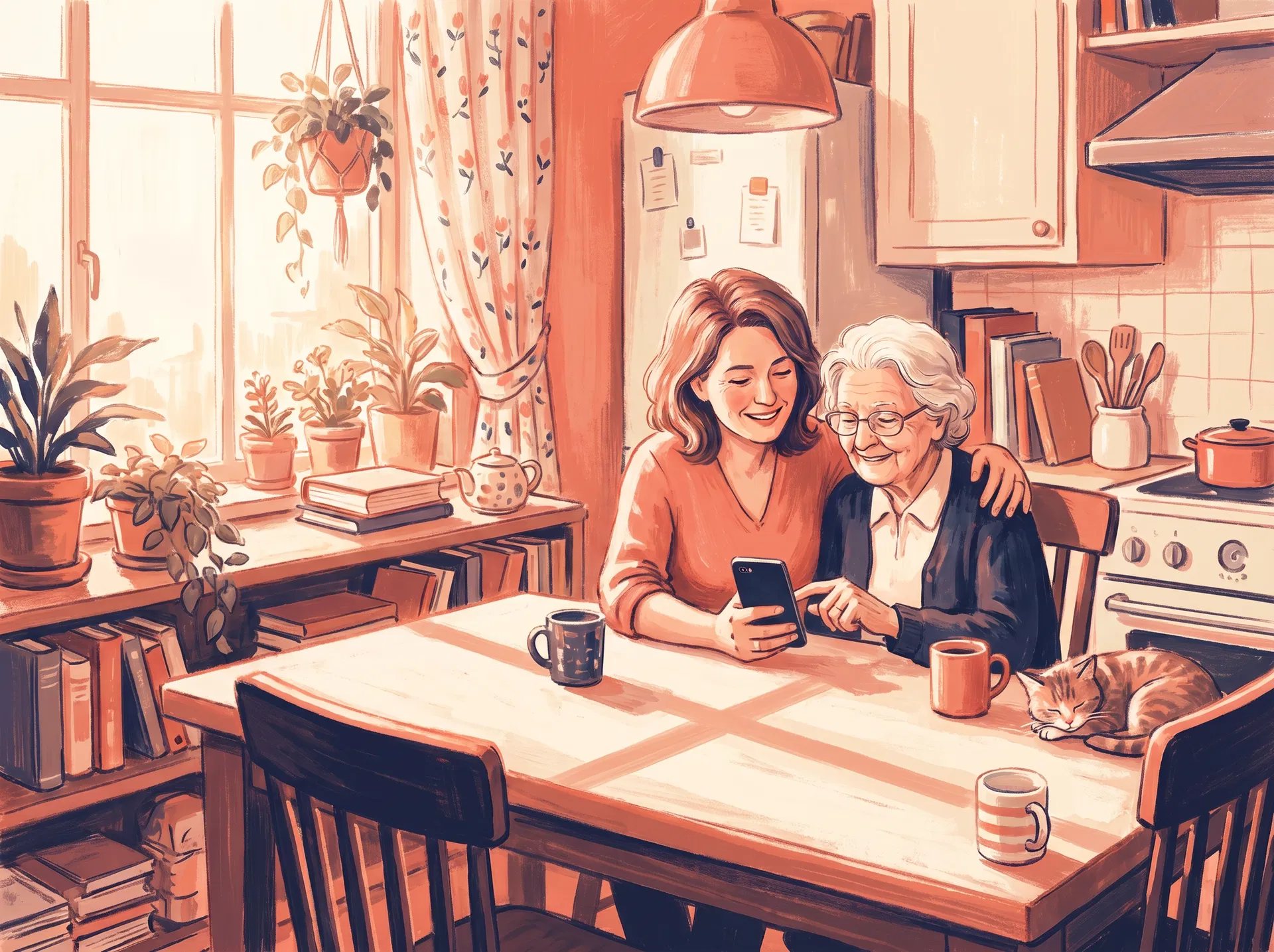 Family using Ami together
