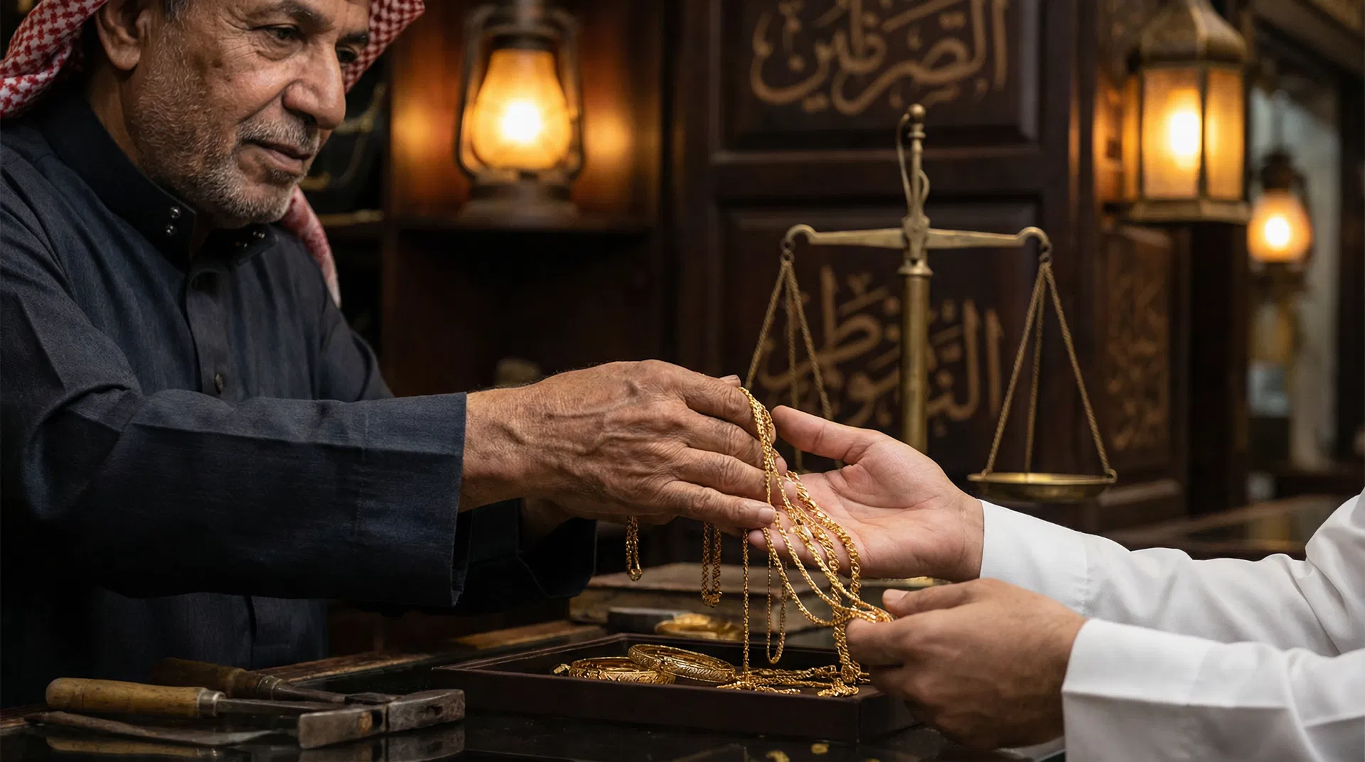 التفاوض على أجرة الصنعة في سوق الذهب