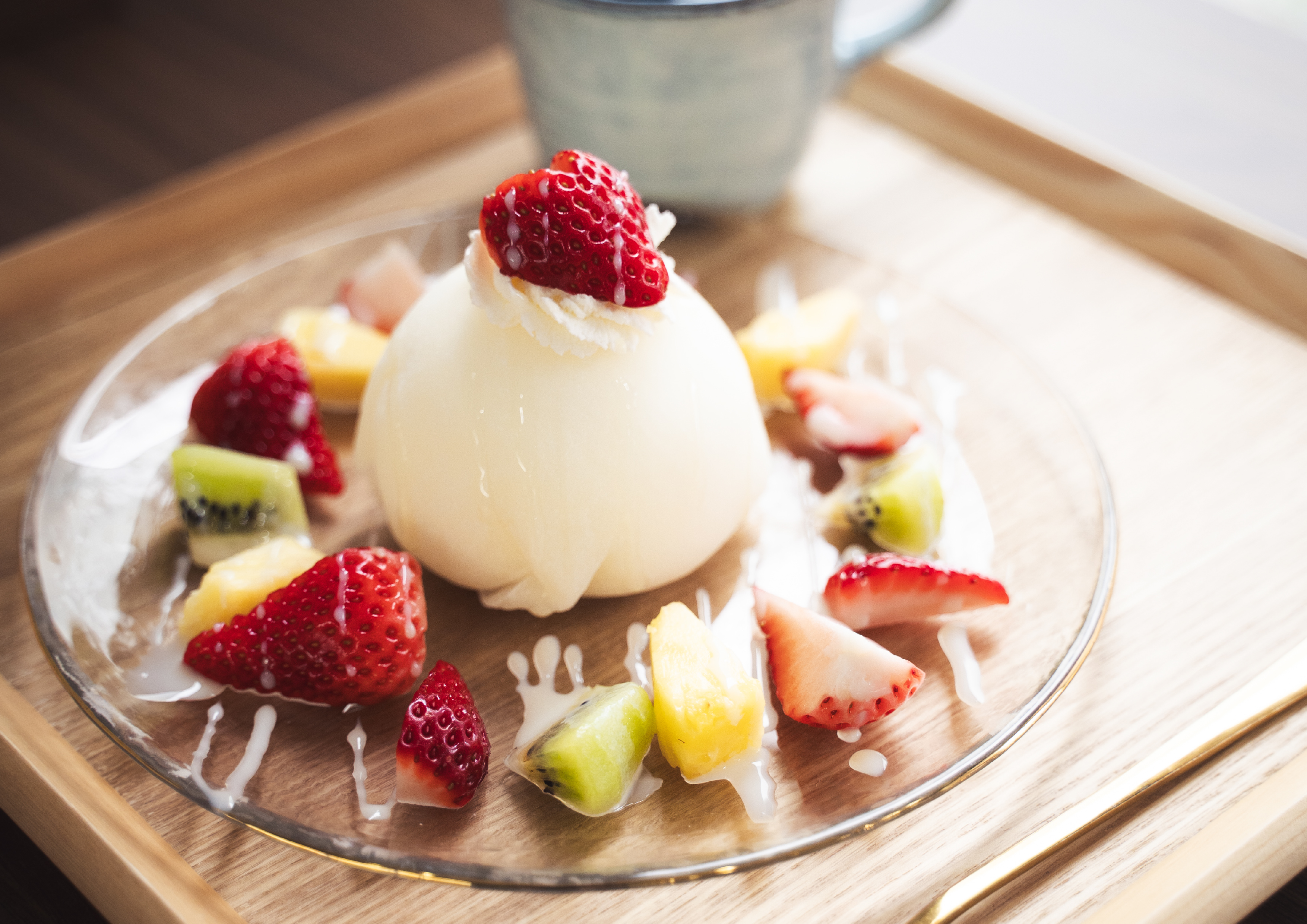 いちご生クリーム大福（店内飲食）