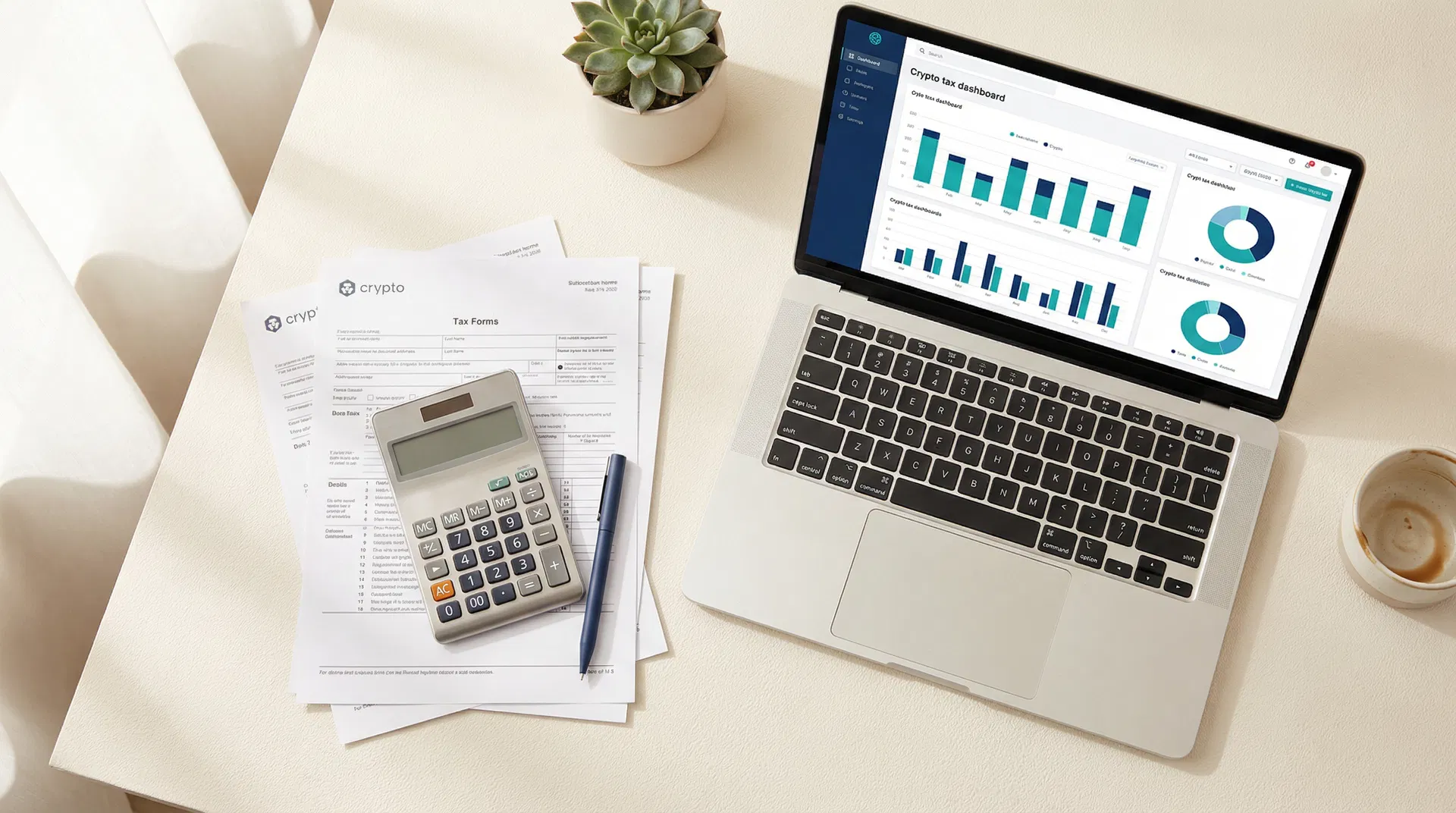 Crypto tax software dashboard