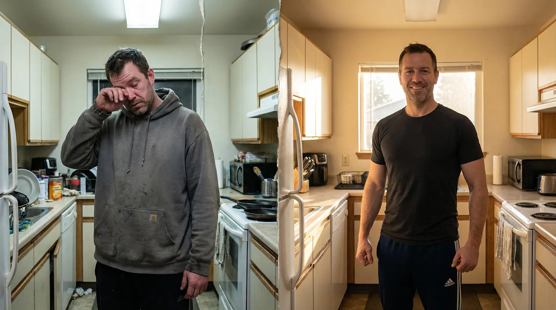 Before and after testosterone support