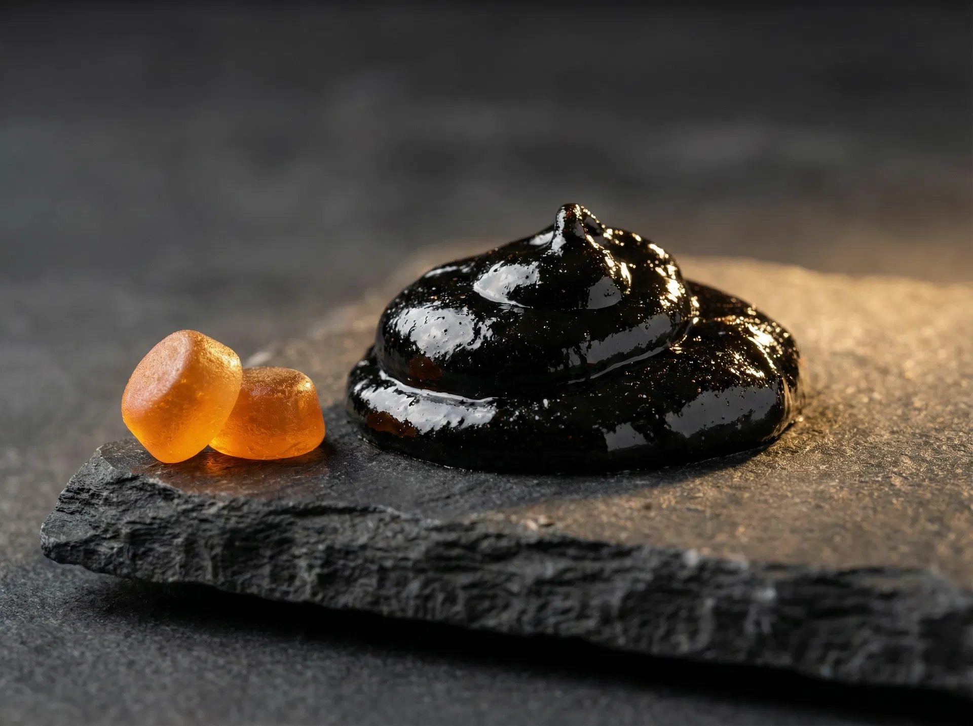 Raw Shilajit resin with Primal Edge gummies