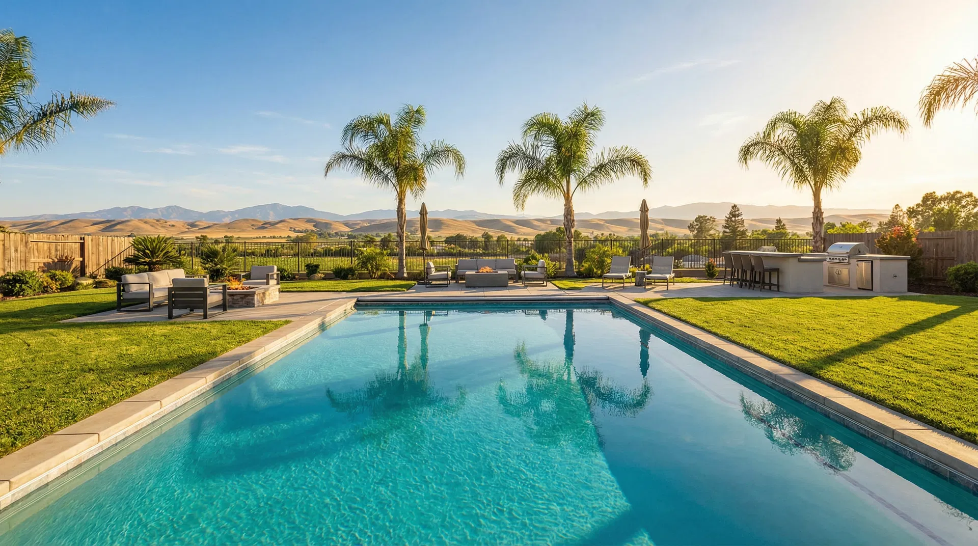 Beautiful clean pool in Fresno California