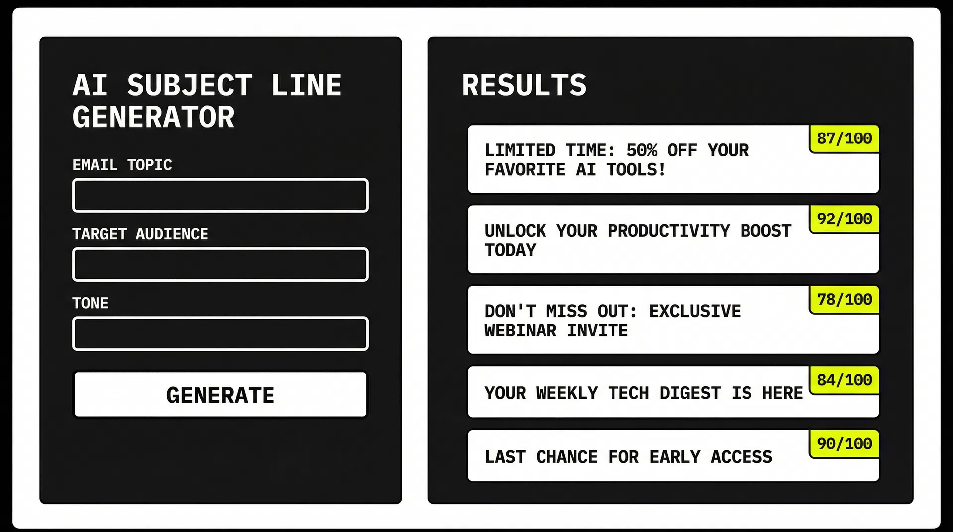 SubjectAI Pro tool interface preview