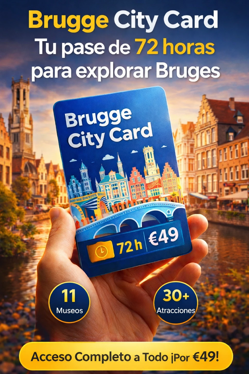 Brugge City Card: Tu Pase de 72 Horas para Explorar los 11 Mejores Museos de Brujas