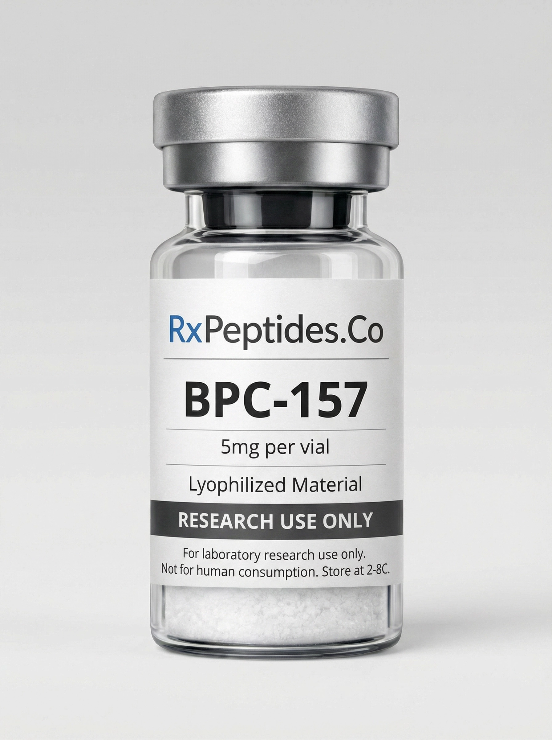 BPC-157 5 mg research peptide vial - 5 mg lyophilized