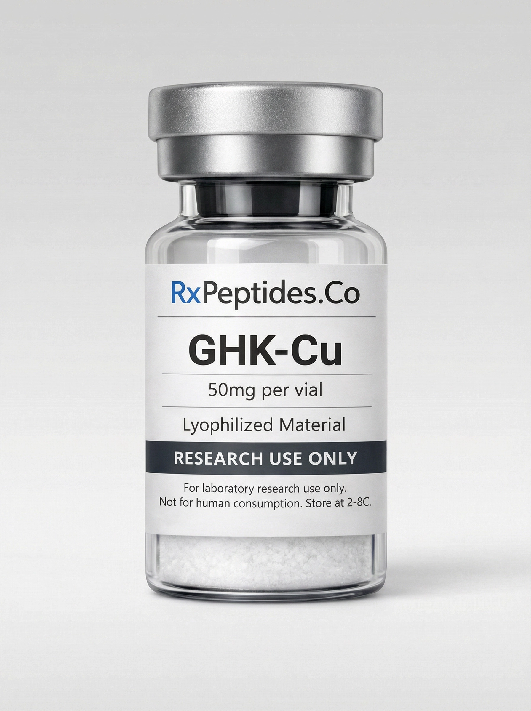 GHK-Cu 100 mg research peptide vial - 100 mg lyophilized