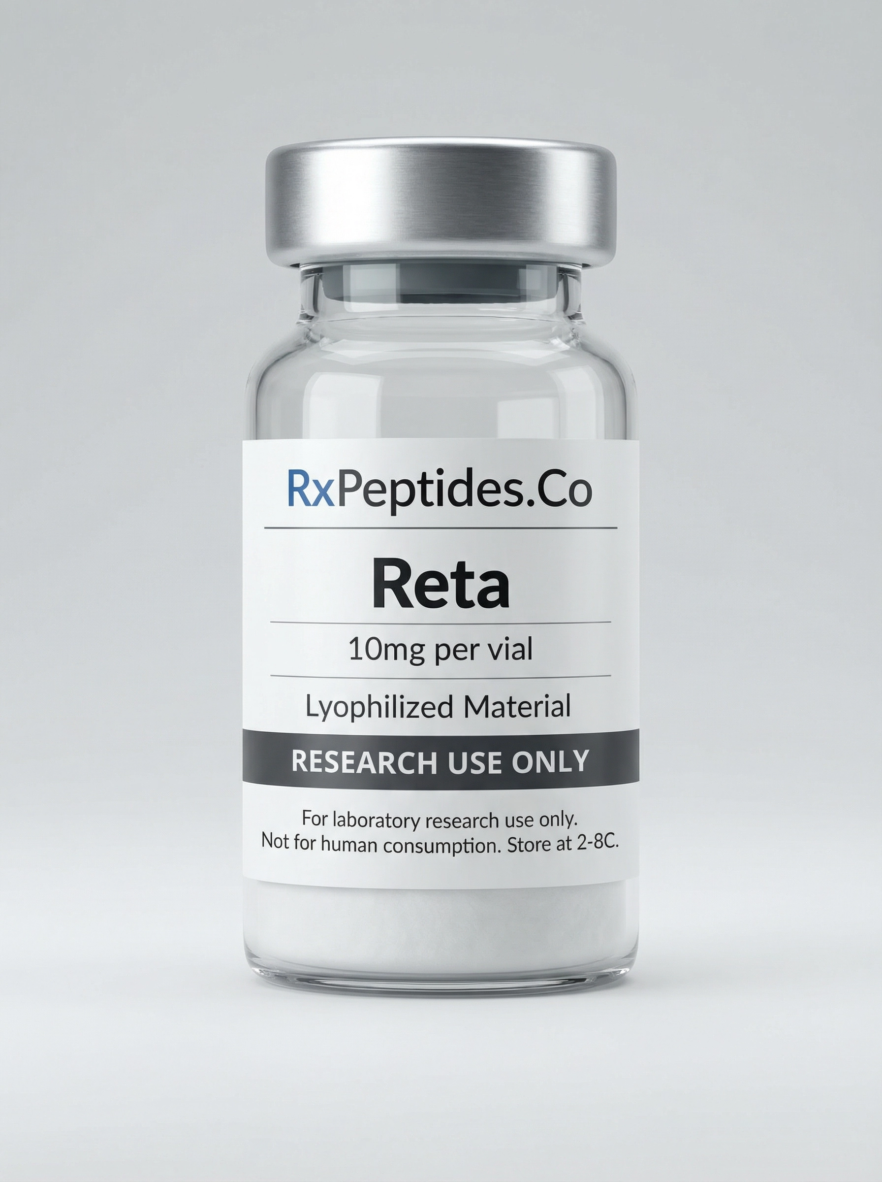 Reta 10 mg research peptide vial - 10 mg lyophilized