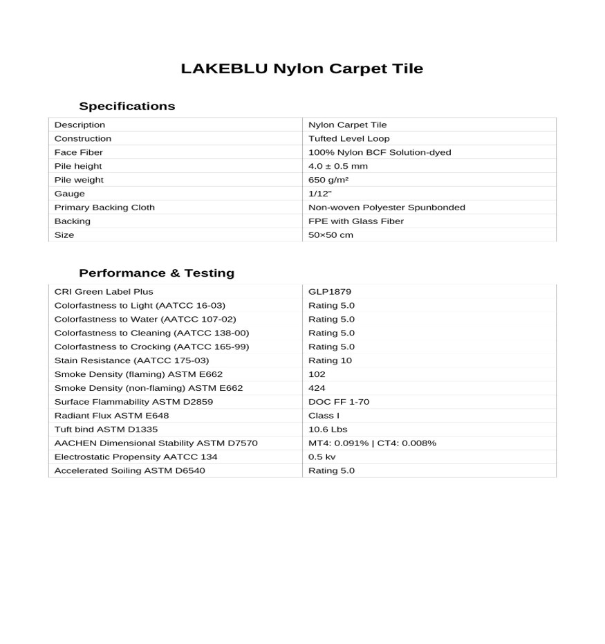 方塊地毯-Lakeblu 湖水藍系列 方塊地毯產品照片 6