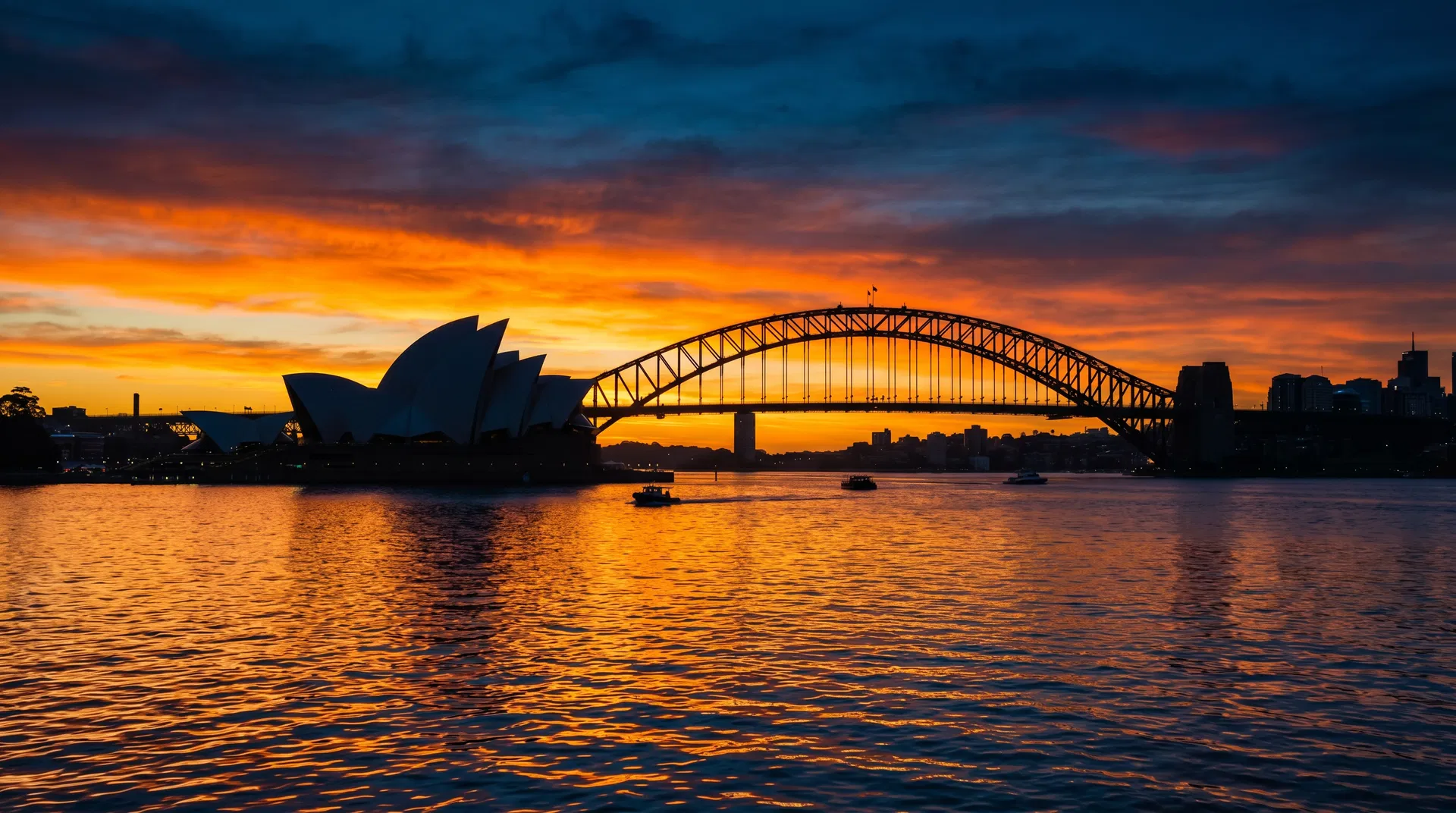 Sydney Harbour at sunrise