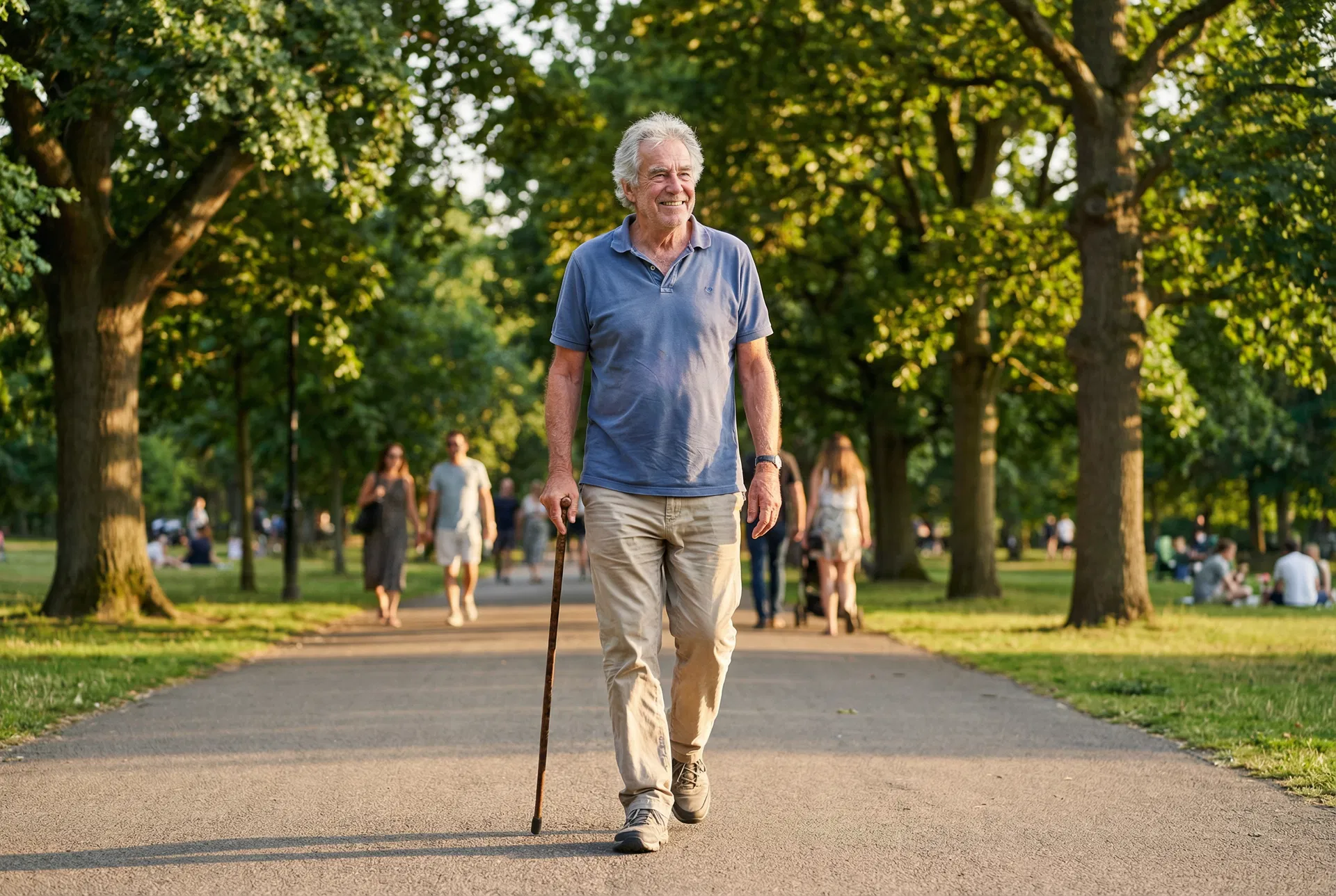 Aktivan senior u parku