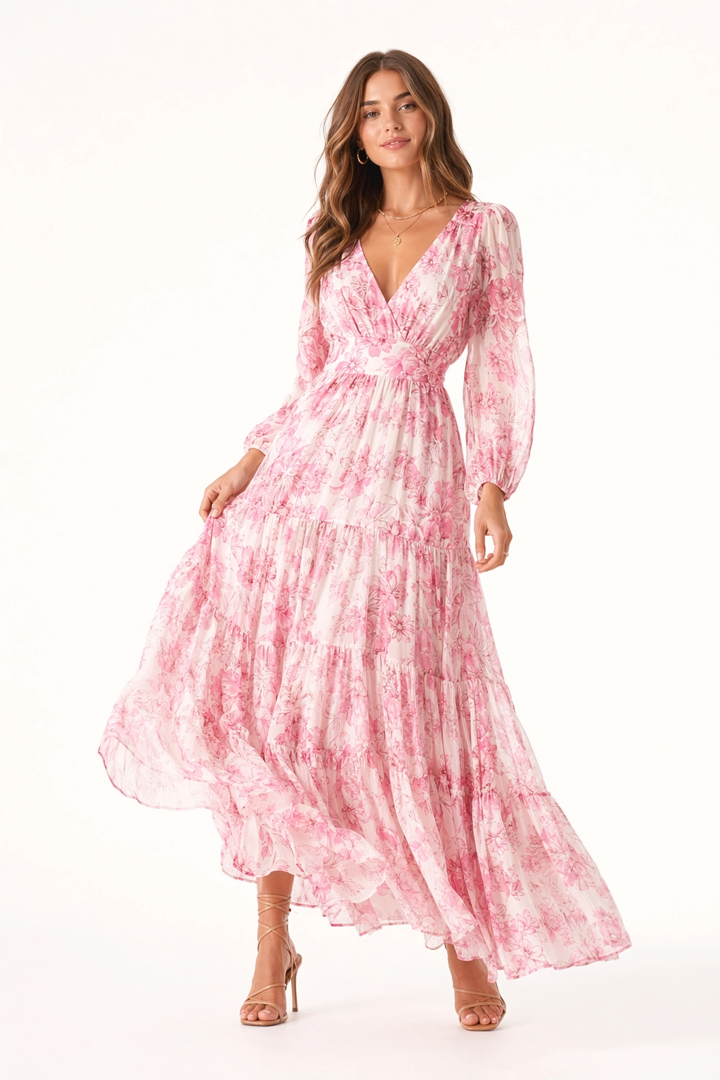 Pink Floral Maxi