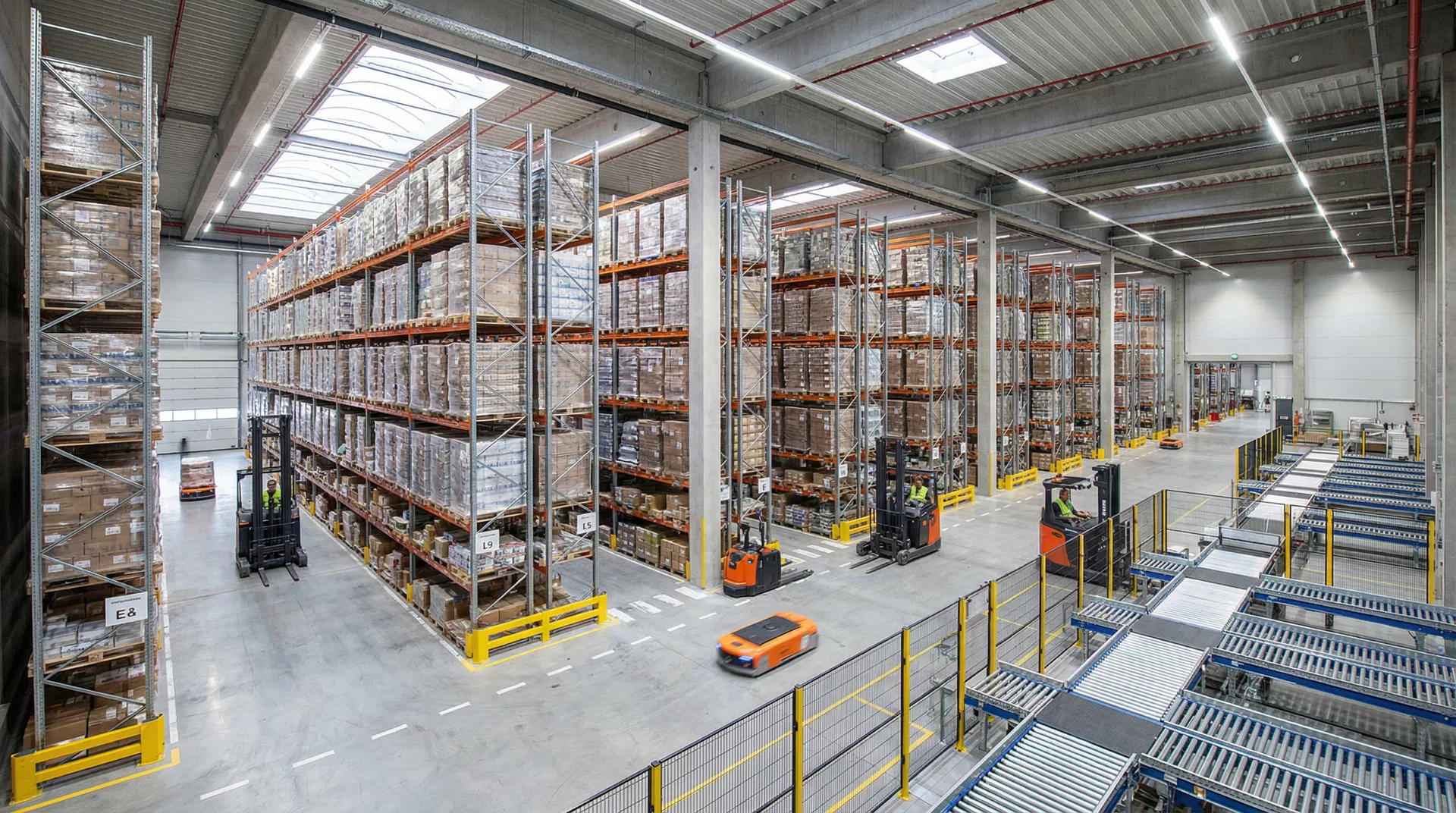 Modern warehouse with organized storage