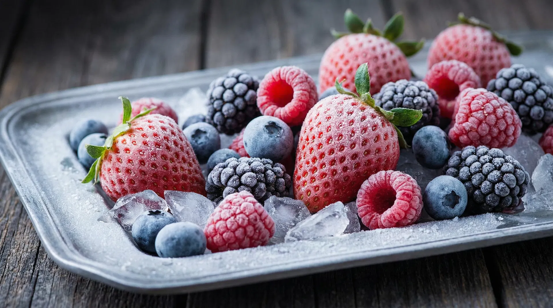 Frozen berries and fruits