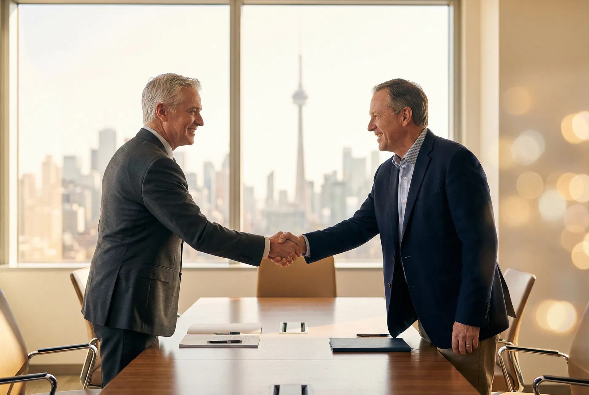 CMBB business acquisition handshake