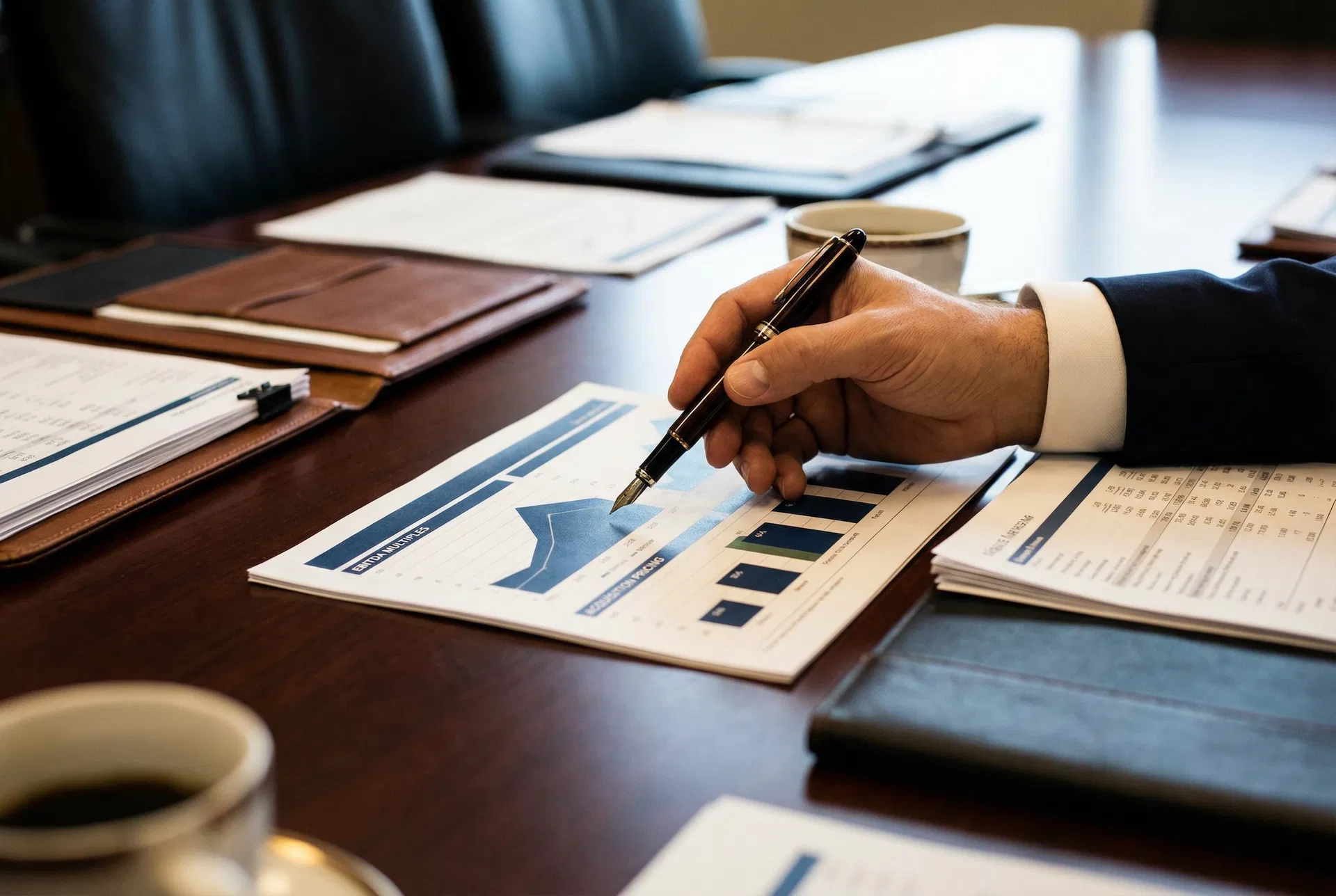 Professional business valuation analysis documents