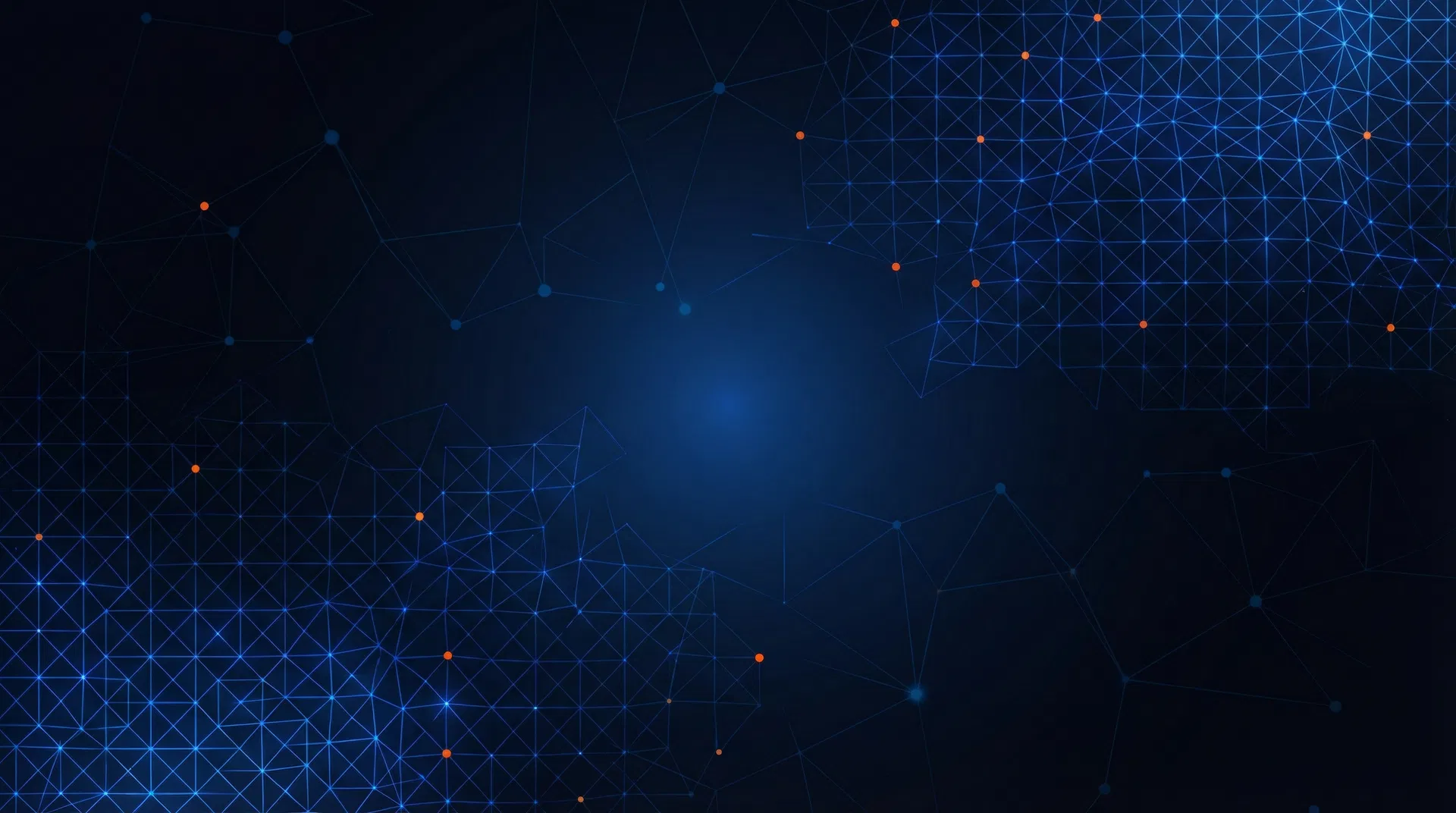 Abstract dark technology background with neural network mesh pattern