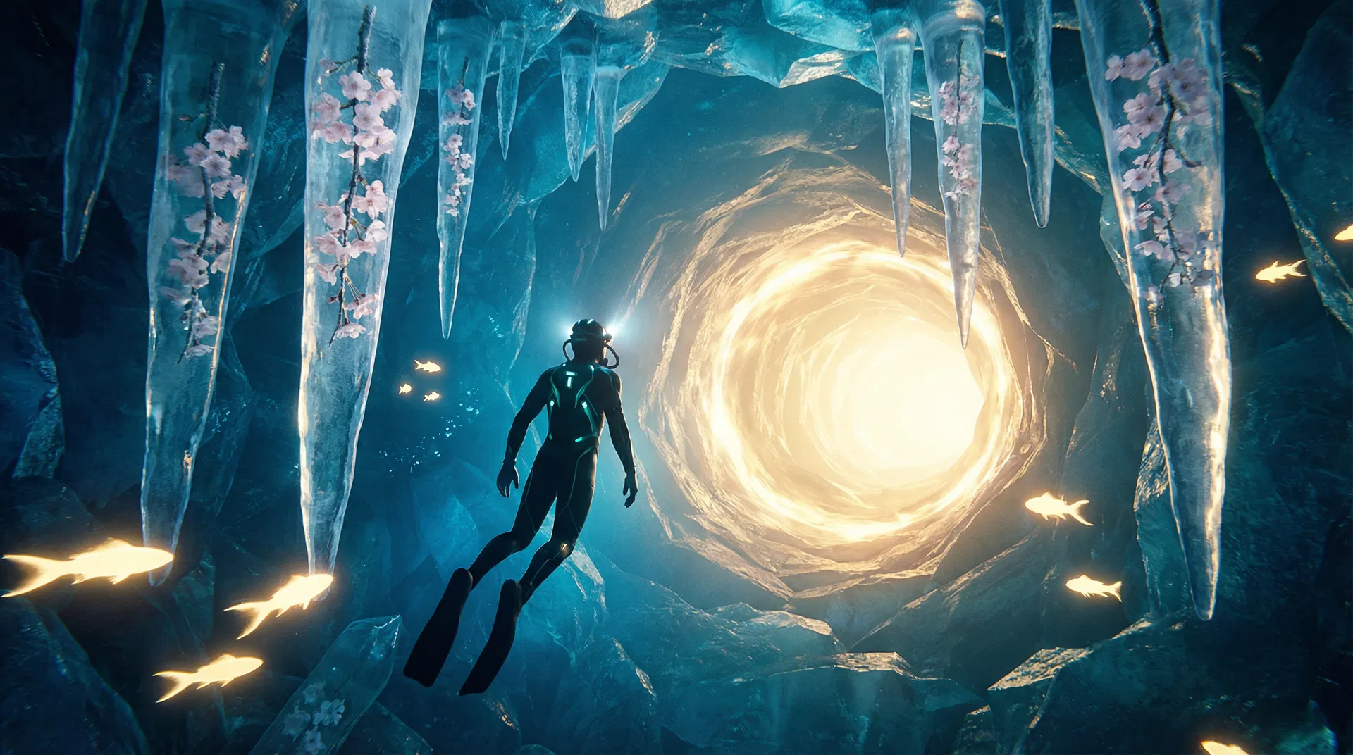 Obsidian Diver — Crystal Portal 8K