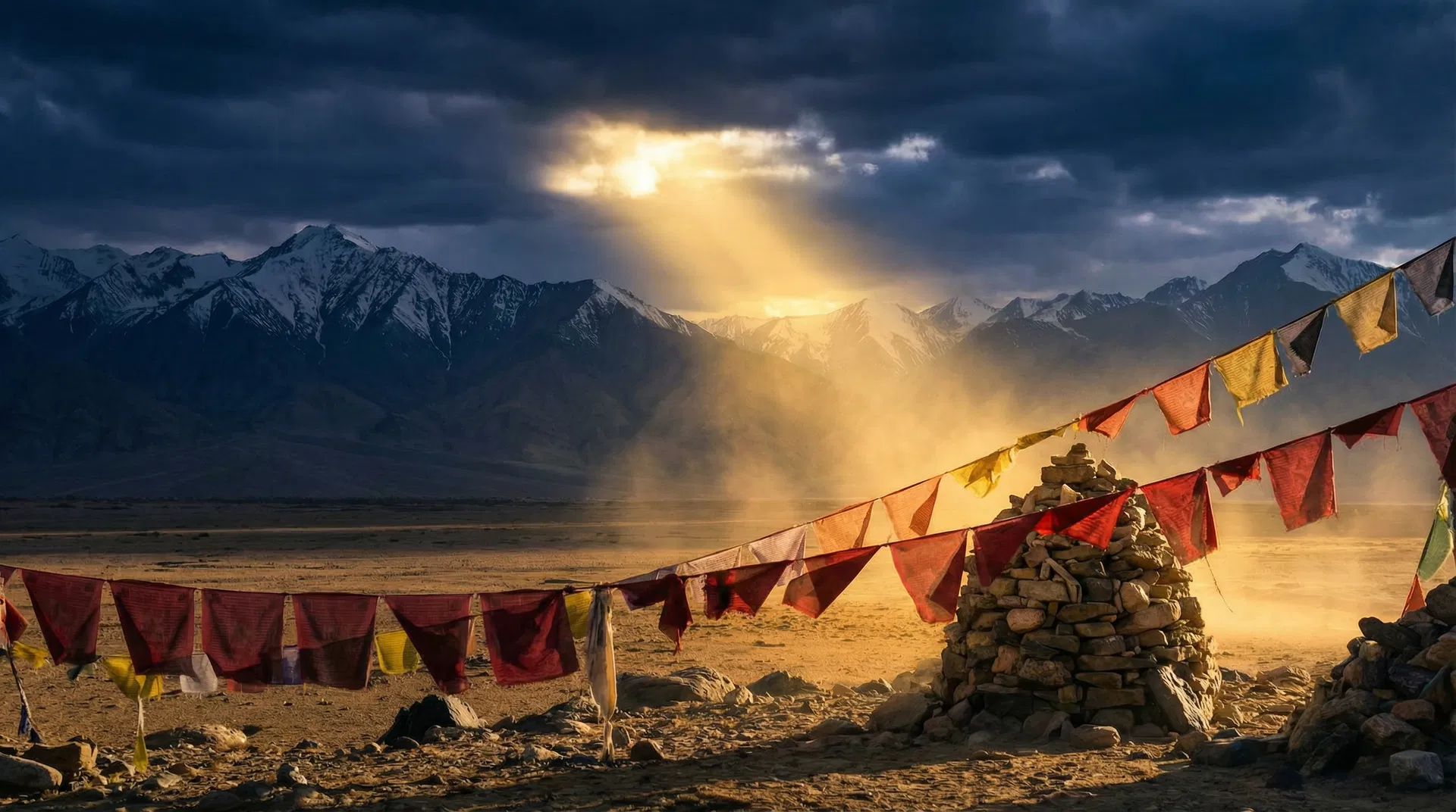 Ladakh — Stupa at Sunset