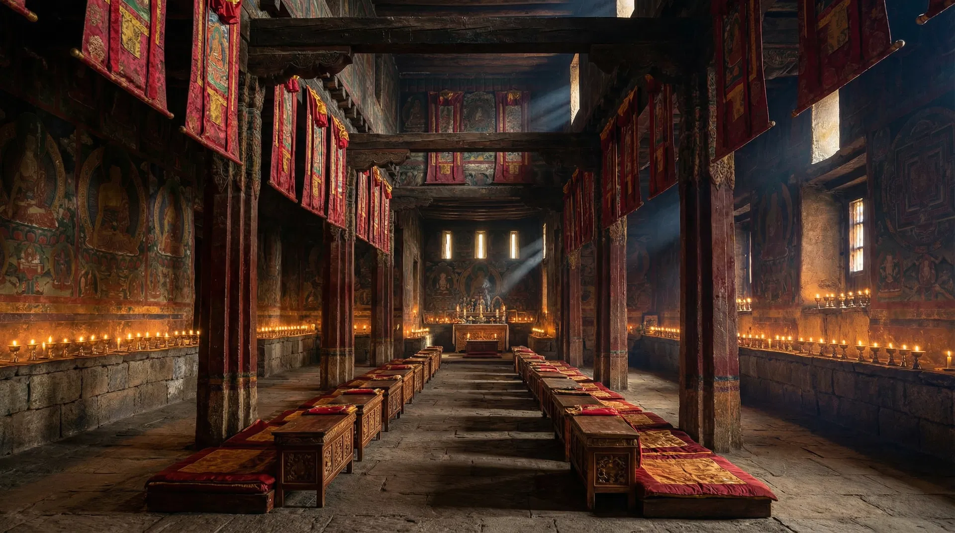 Ladakh — Monk Chanting at Altar