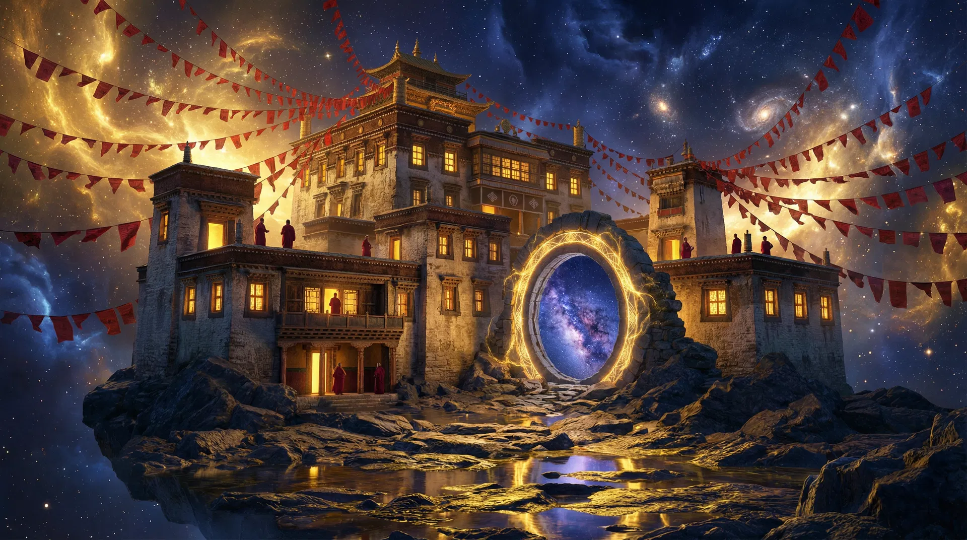 Ladakh — Golden Mandala in Sky