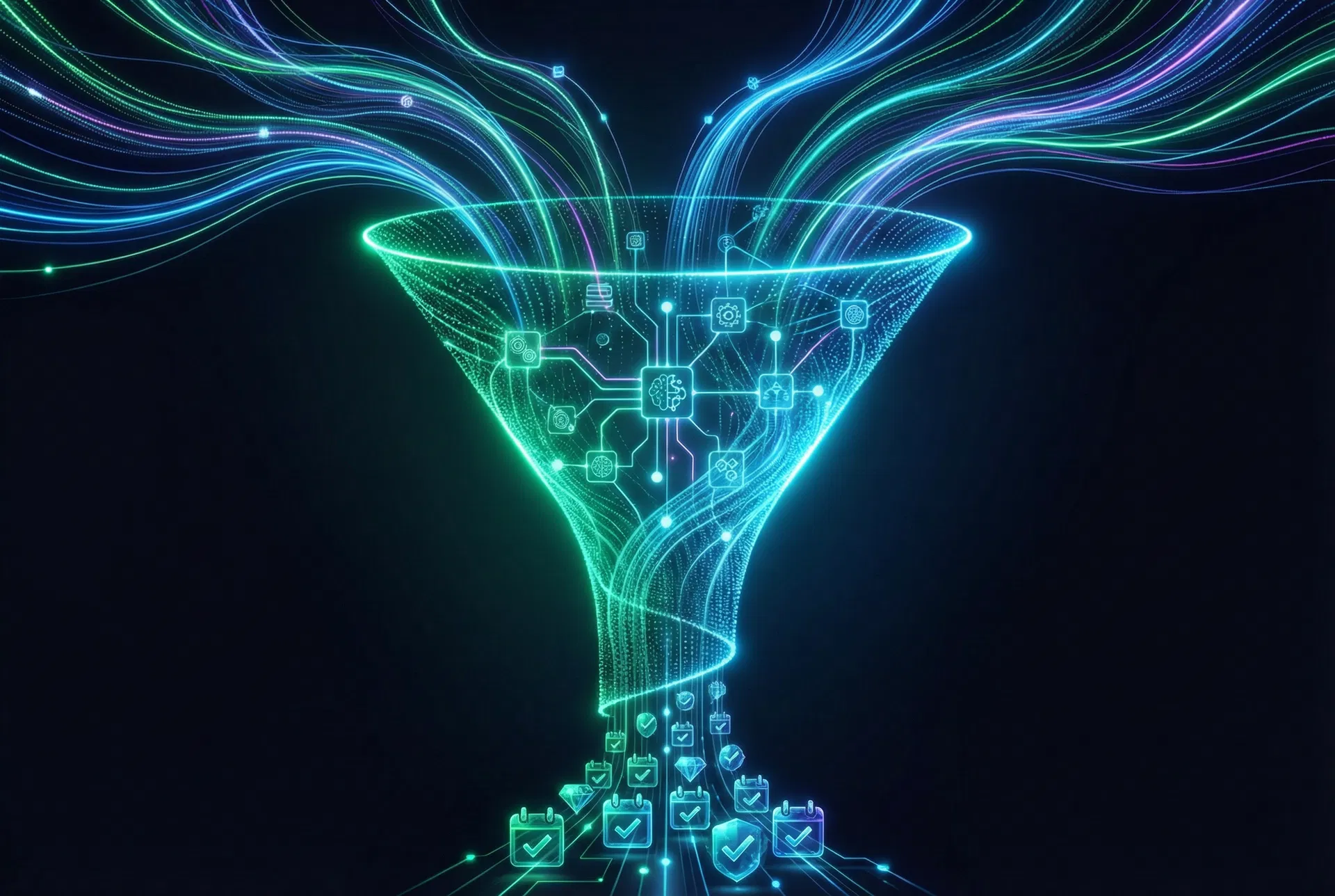 AI lead funnel visualization